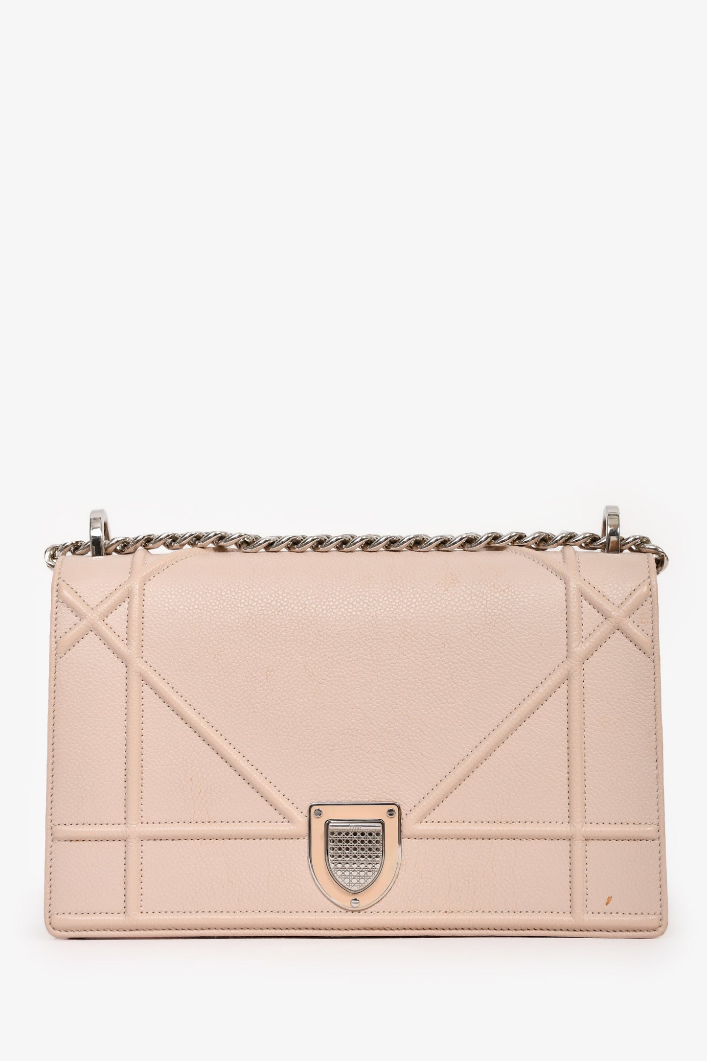 Christian Dior 2015 Pink Leather 'Diorama' Flap Bag
