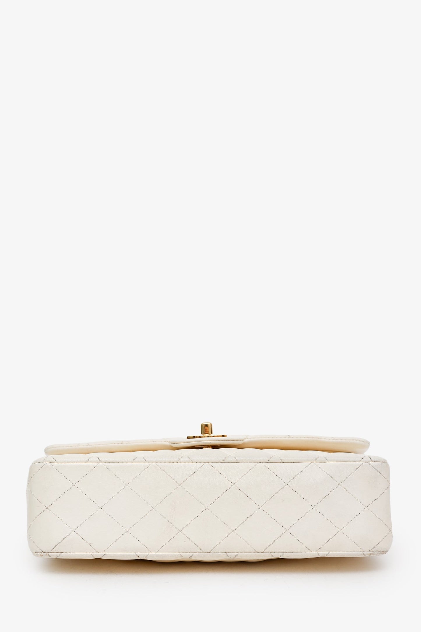Chanel™ 2004-2005 White Lambskin Medium Classic Double Flap