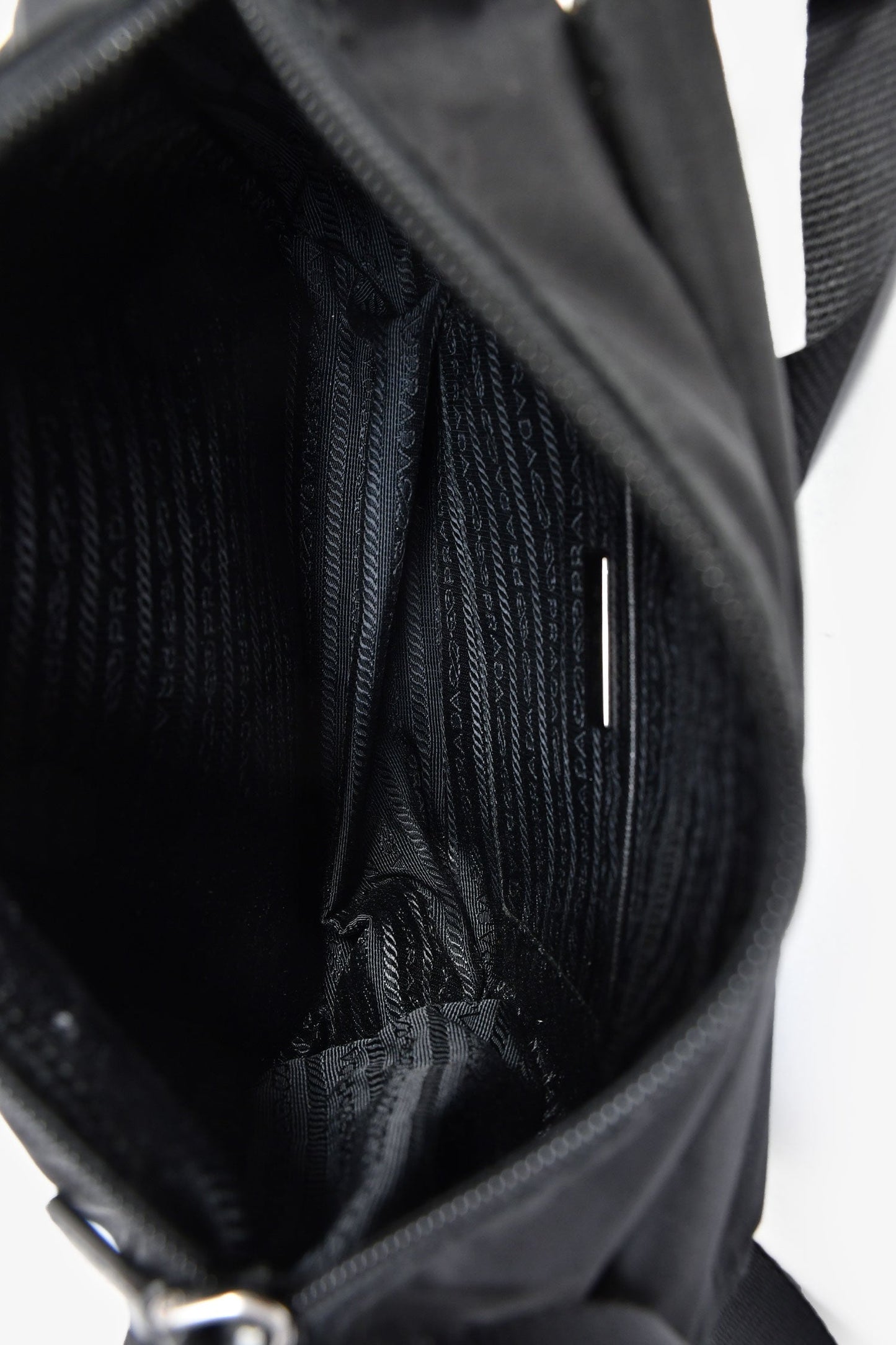 Prada Black Nylon Tessuto Messenger Bag