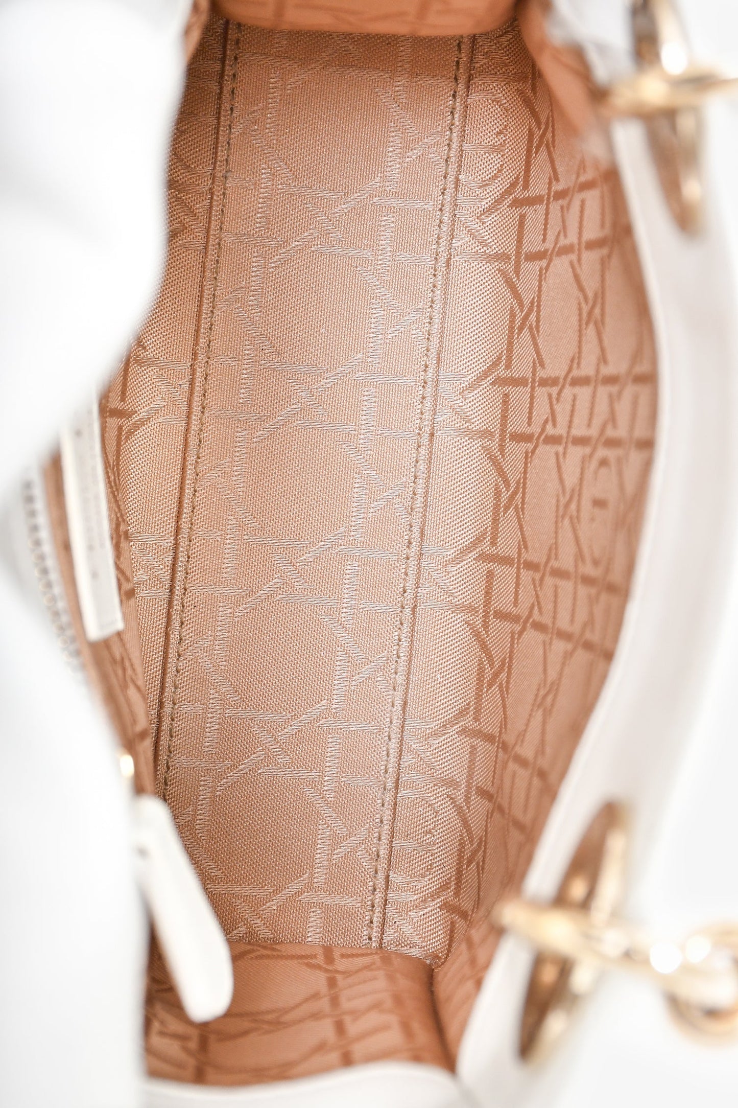 Christian Dior 2021 White Leather Mini Lady Dior