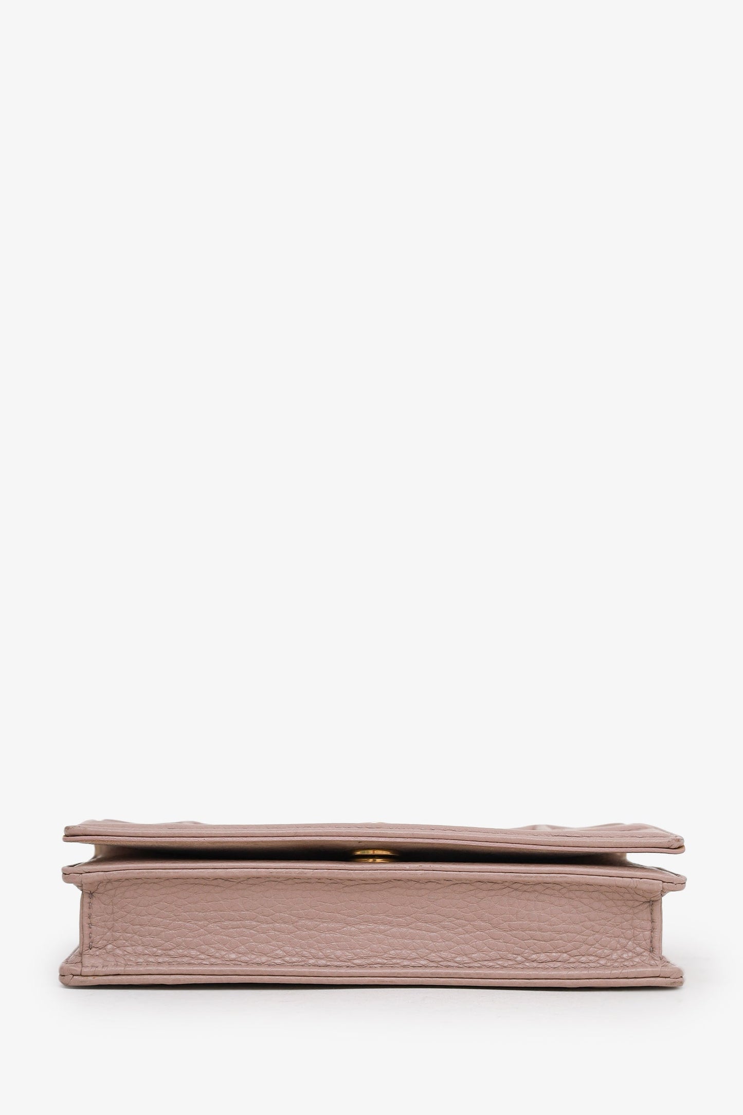 Christian Dior 2017 Pink Leather Diorama Wallet On Chain