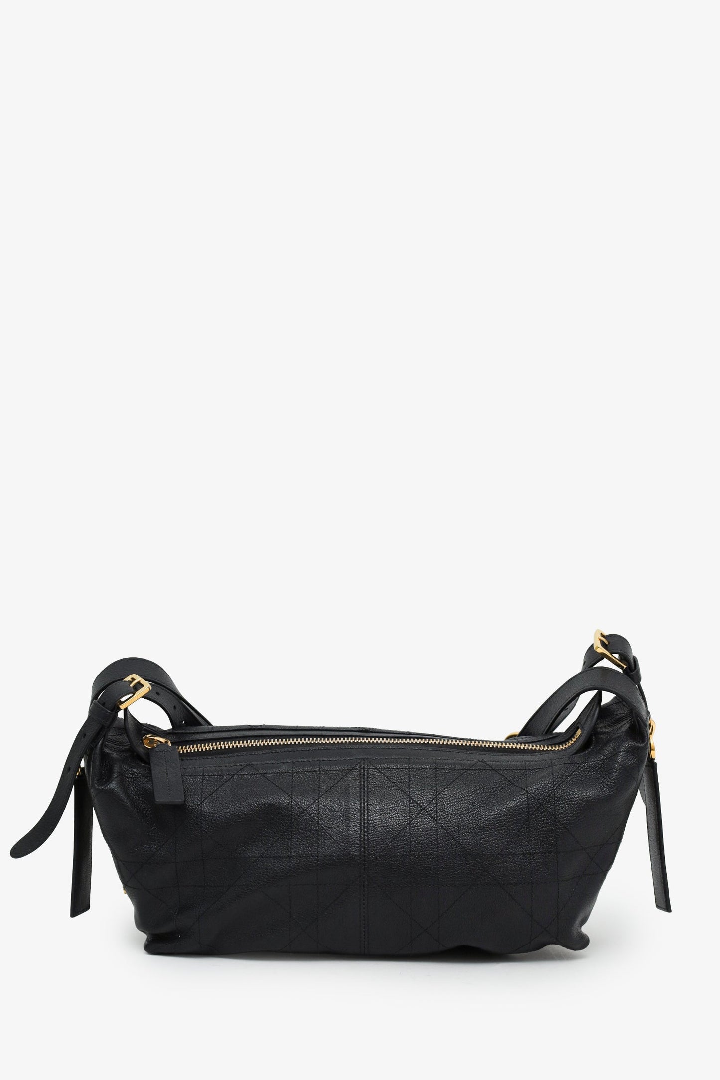 Christian Dior 2024 Black Grained Calfskin Medium D-Journey Bag
