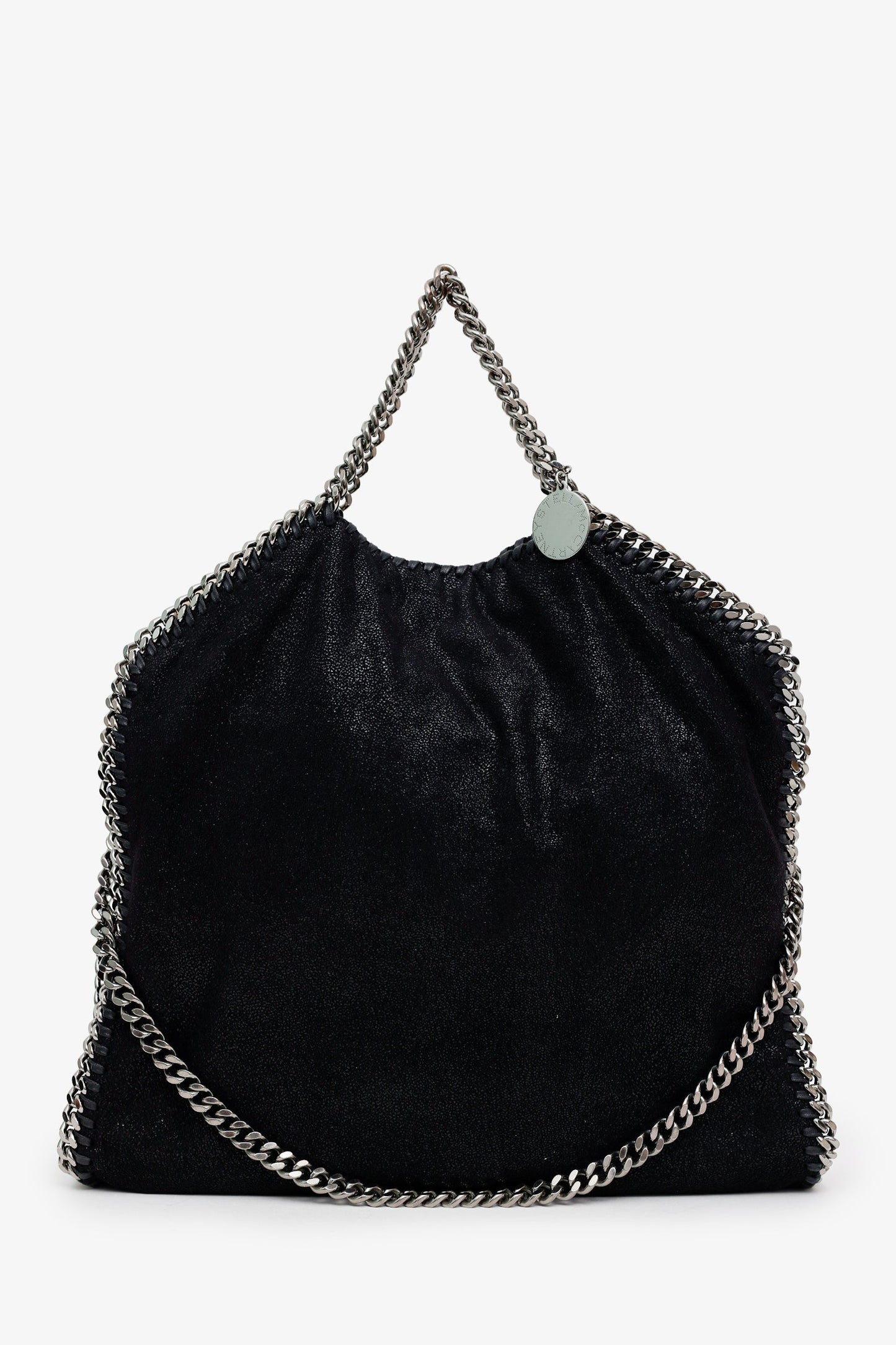 Stella McCartney Black Faux Suede Falabella Tote Bag