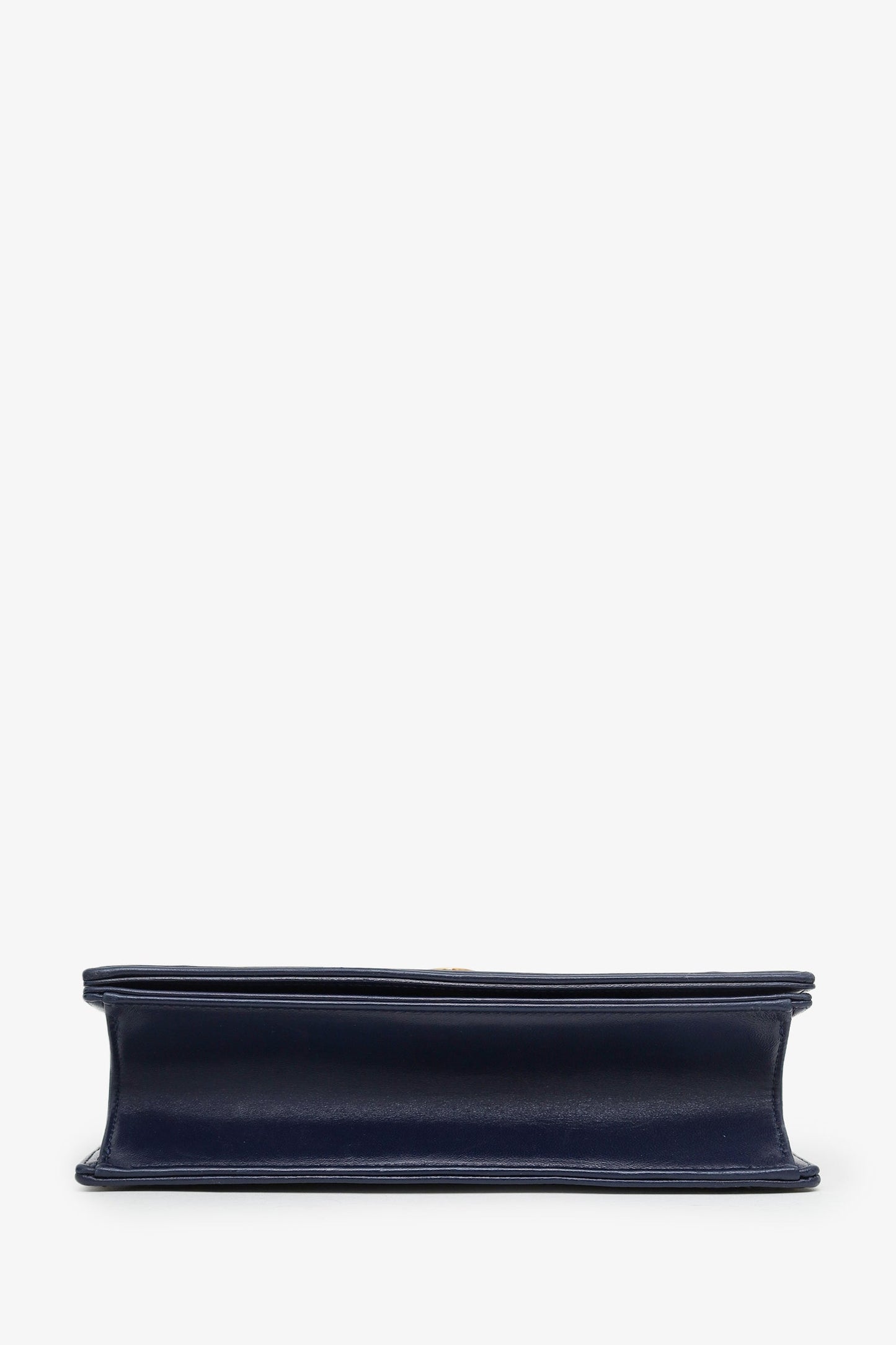 Christian Dior 2018 Navy Blue Leather Studded Diorama Flap Bag