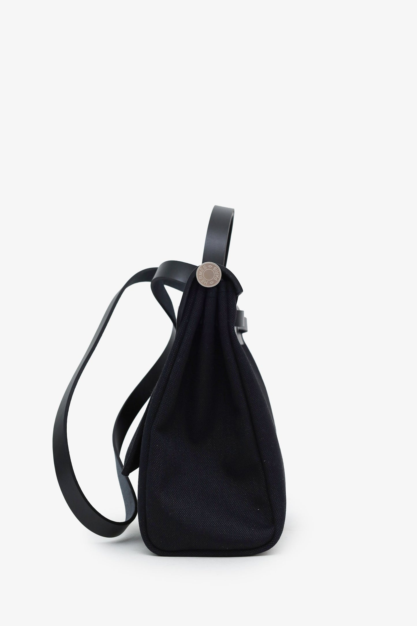 Hermès 2023 Black Toile Canvas and Leather Herbag Zip 31