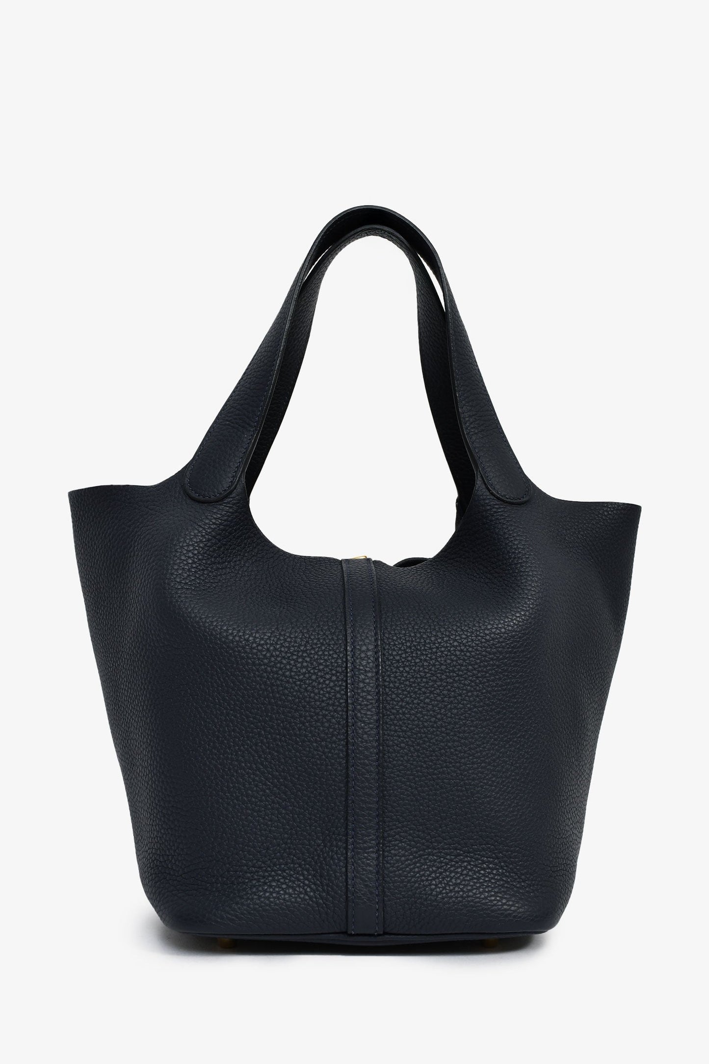 Hermès 2020 Navy Clemence Leather Picotin 22 Top Handle
