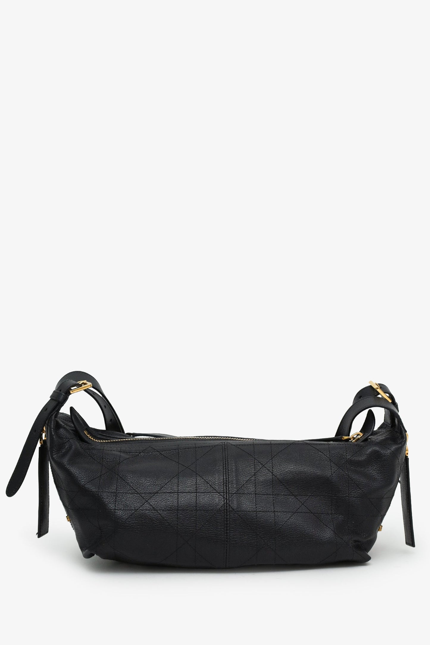 Christian Dior 2024 Black Grained Calfskin Medium D-Journey Bag