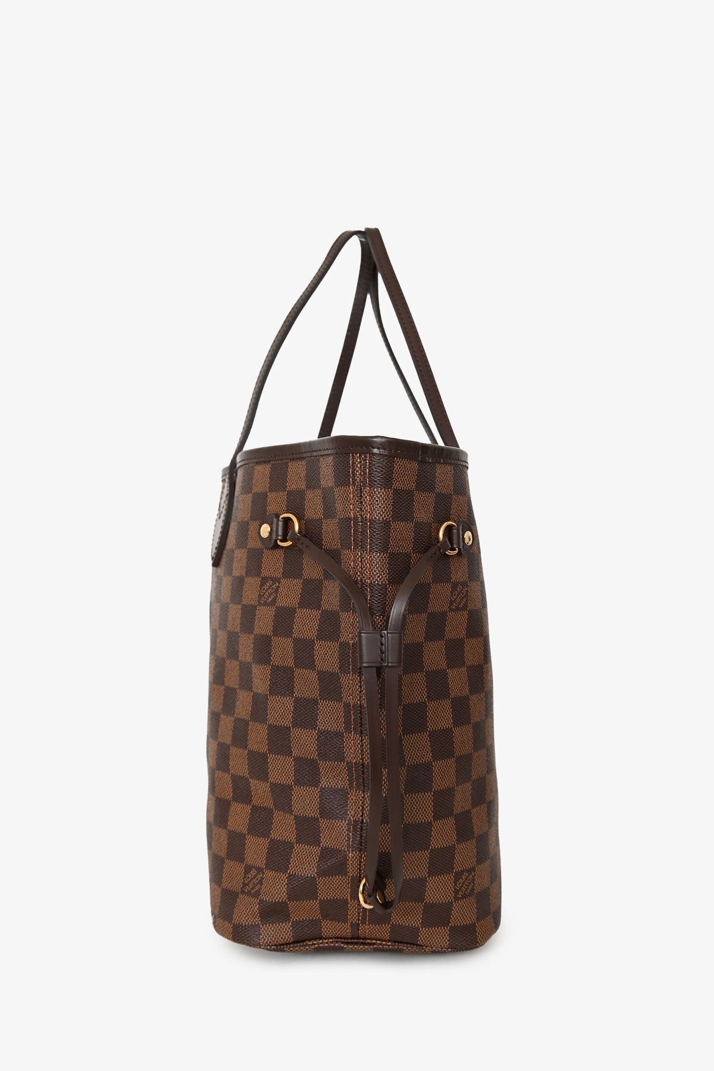 Louis Vuitton 2018 Damier Ebene Rose Ballerine Neverfull MM With Pouch