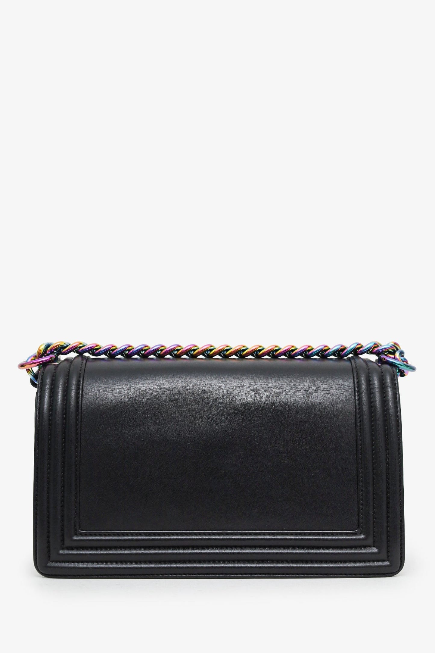 Chanel™ 2017-2018 Black Lambskin LED Medium Boy Bag