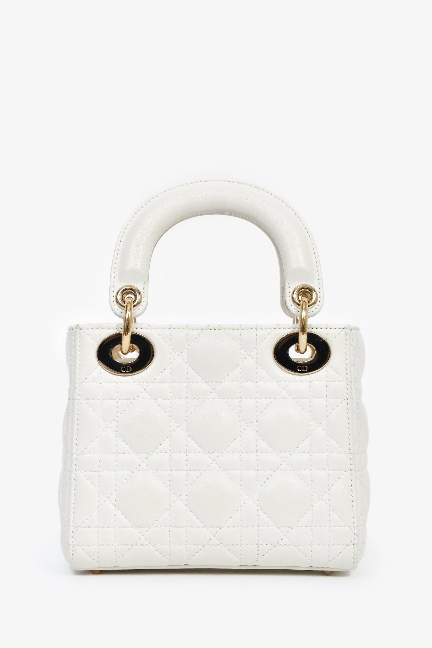 Christian Dior 2021 White Leather Mini Lady Dior