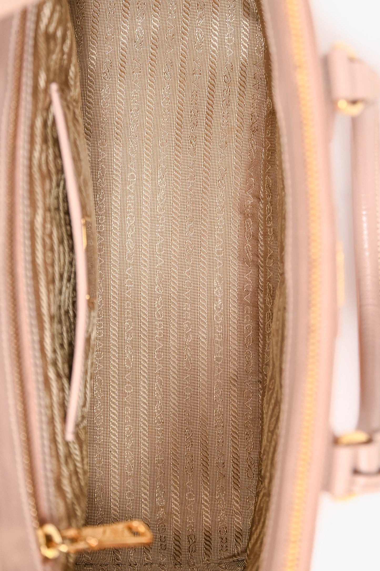 Prada 2013 Blush Saffiano Double Zip Medium Galleria Tote with Strap