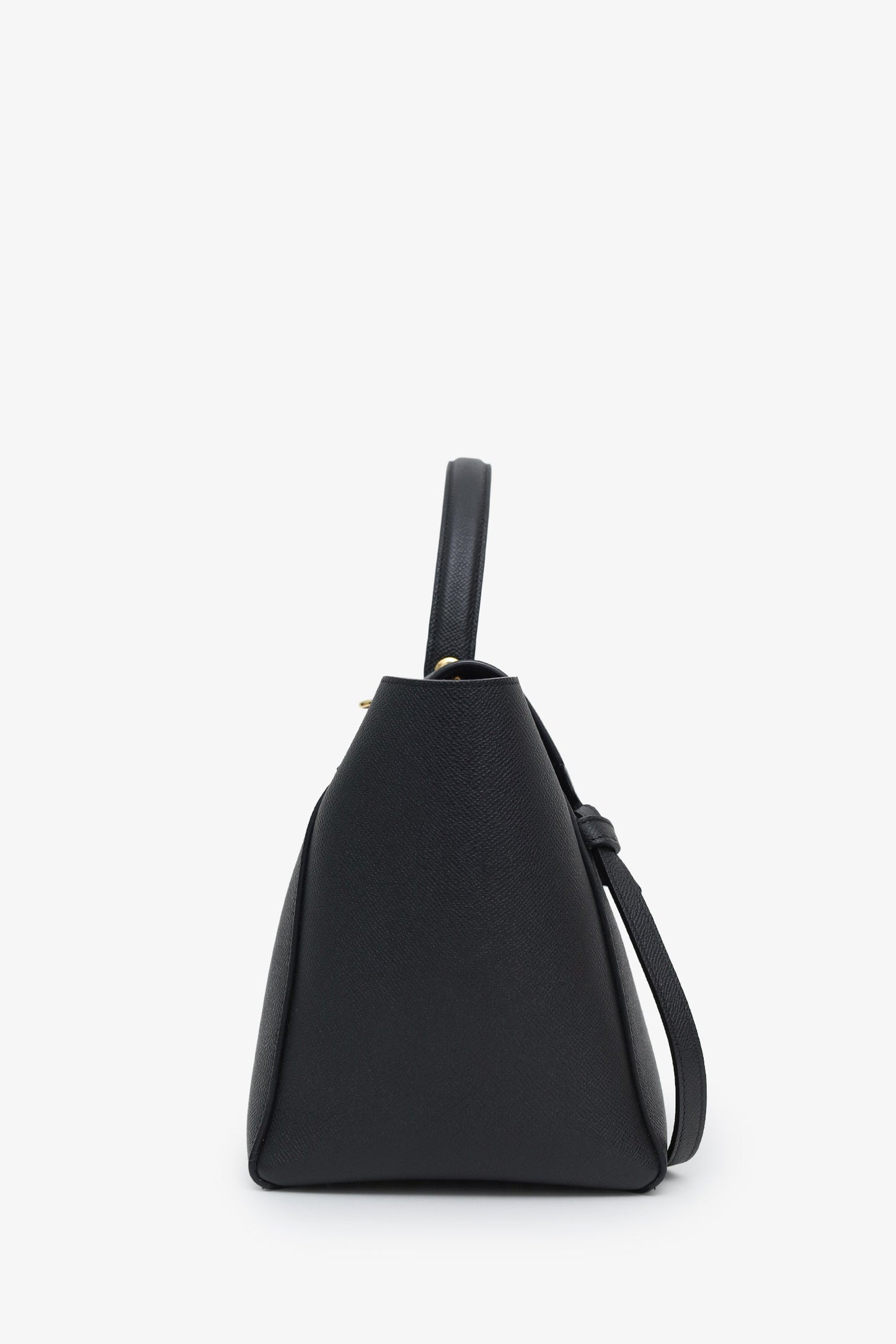 Celine Black Leather Mini Belt Bag With Strap