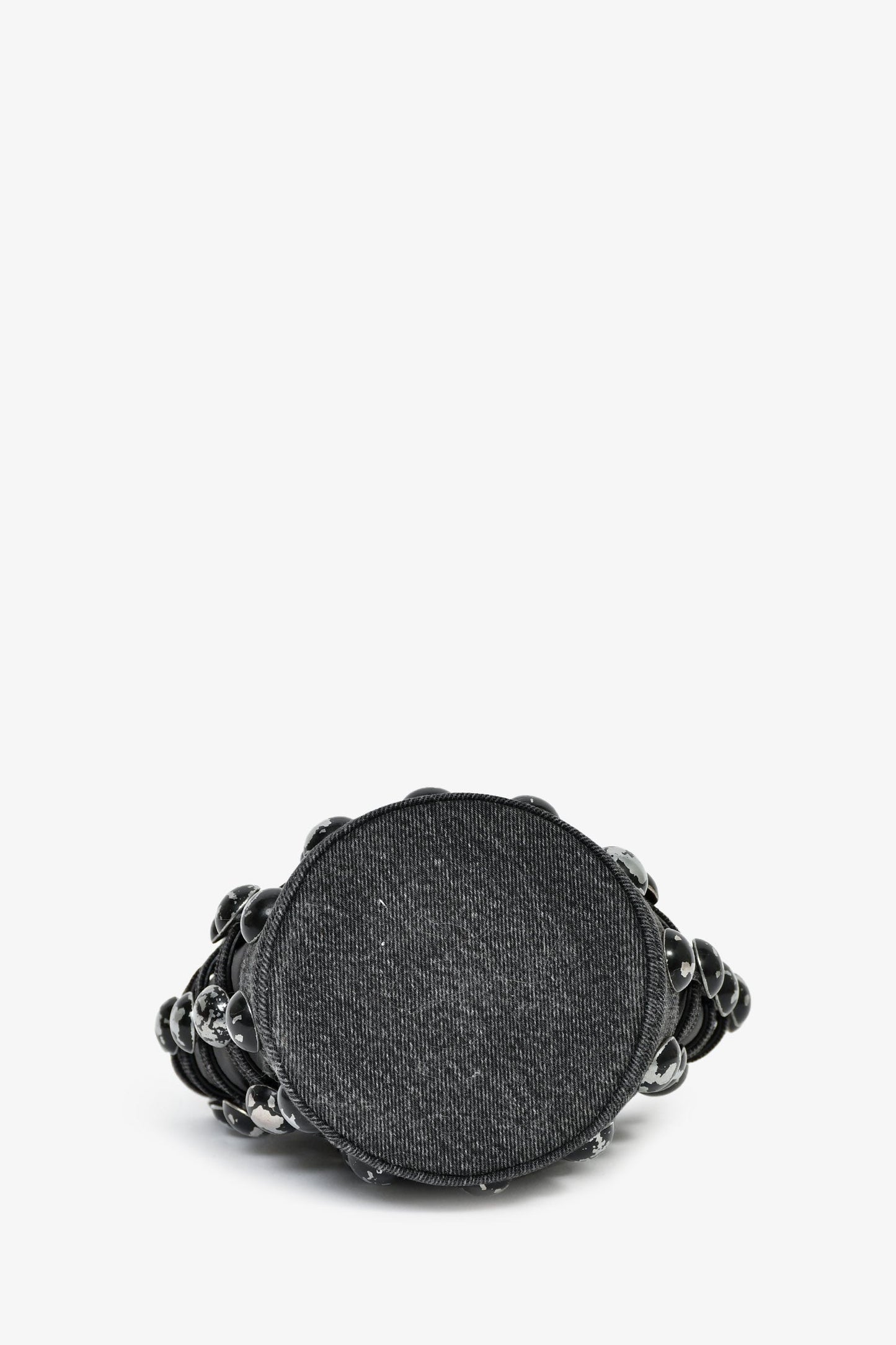 Alexander Wang Grey Denim Studded Mini Bucket Bag