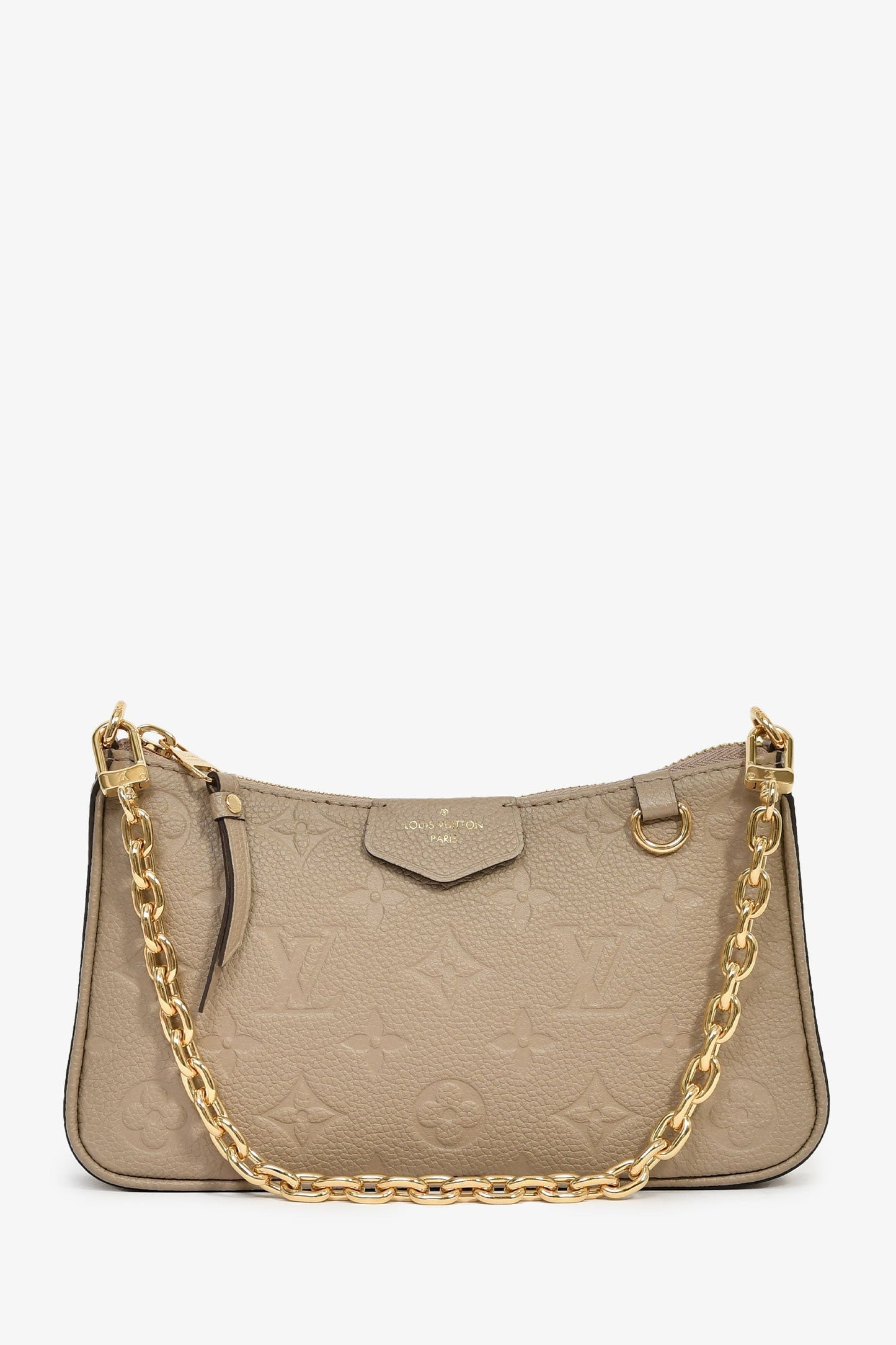 Louis Vuitton Taupe Monogram Empreinte Easy Pouch On Strap
