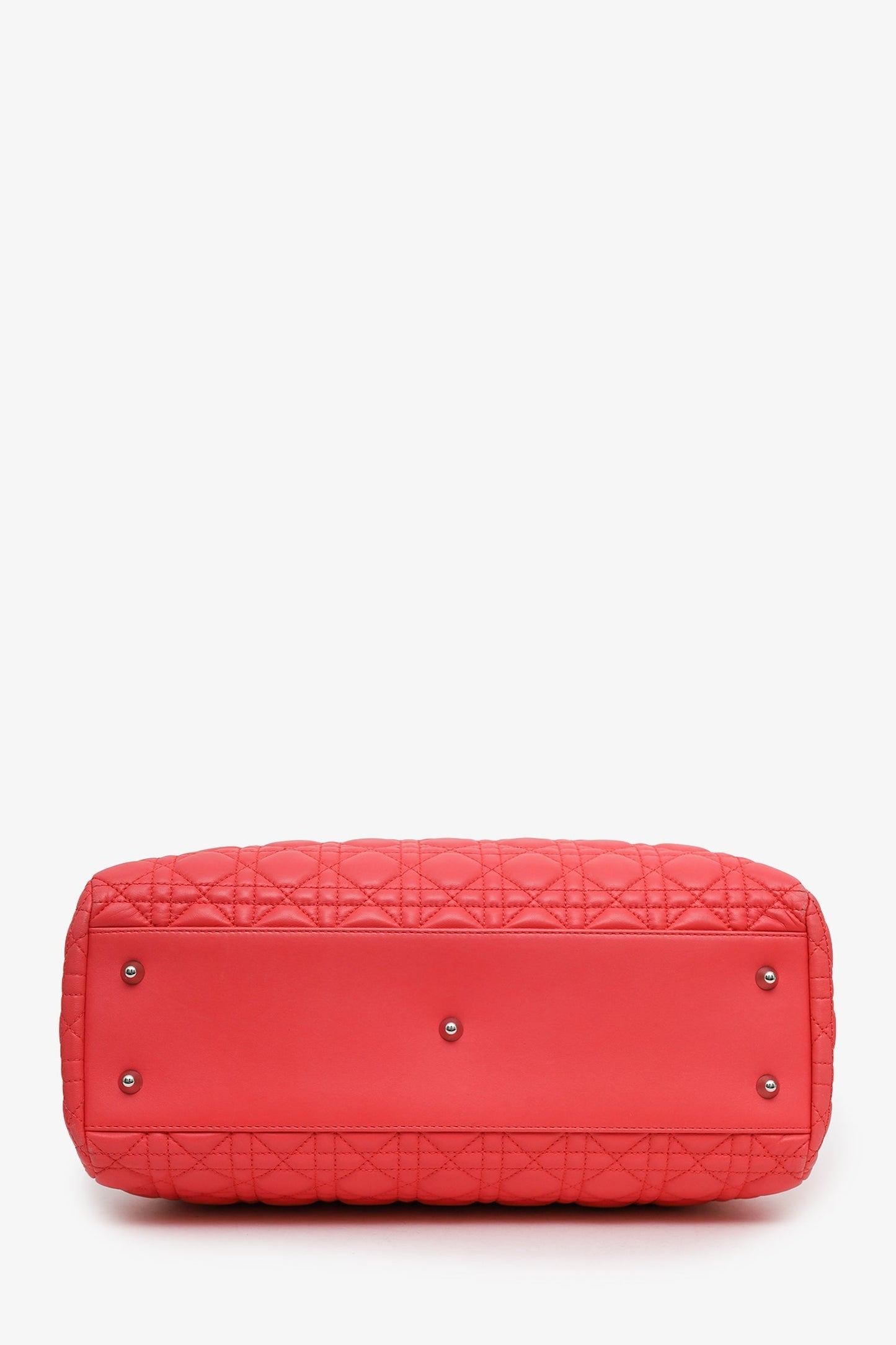 Christian Dior 2012 Pink Cannage Lambskin Leather Dior Soft Shopping Tote Bag
