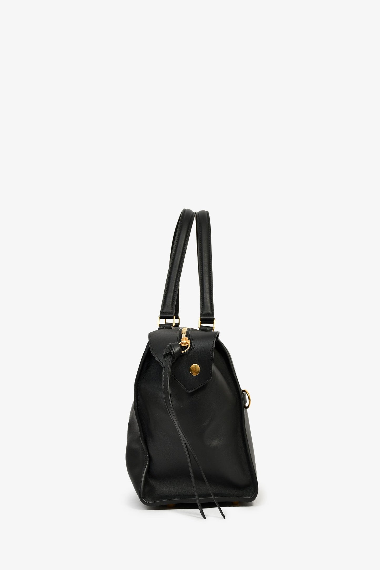 Celine Black Leather Medium Ring Bag