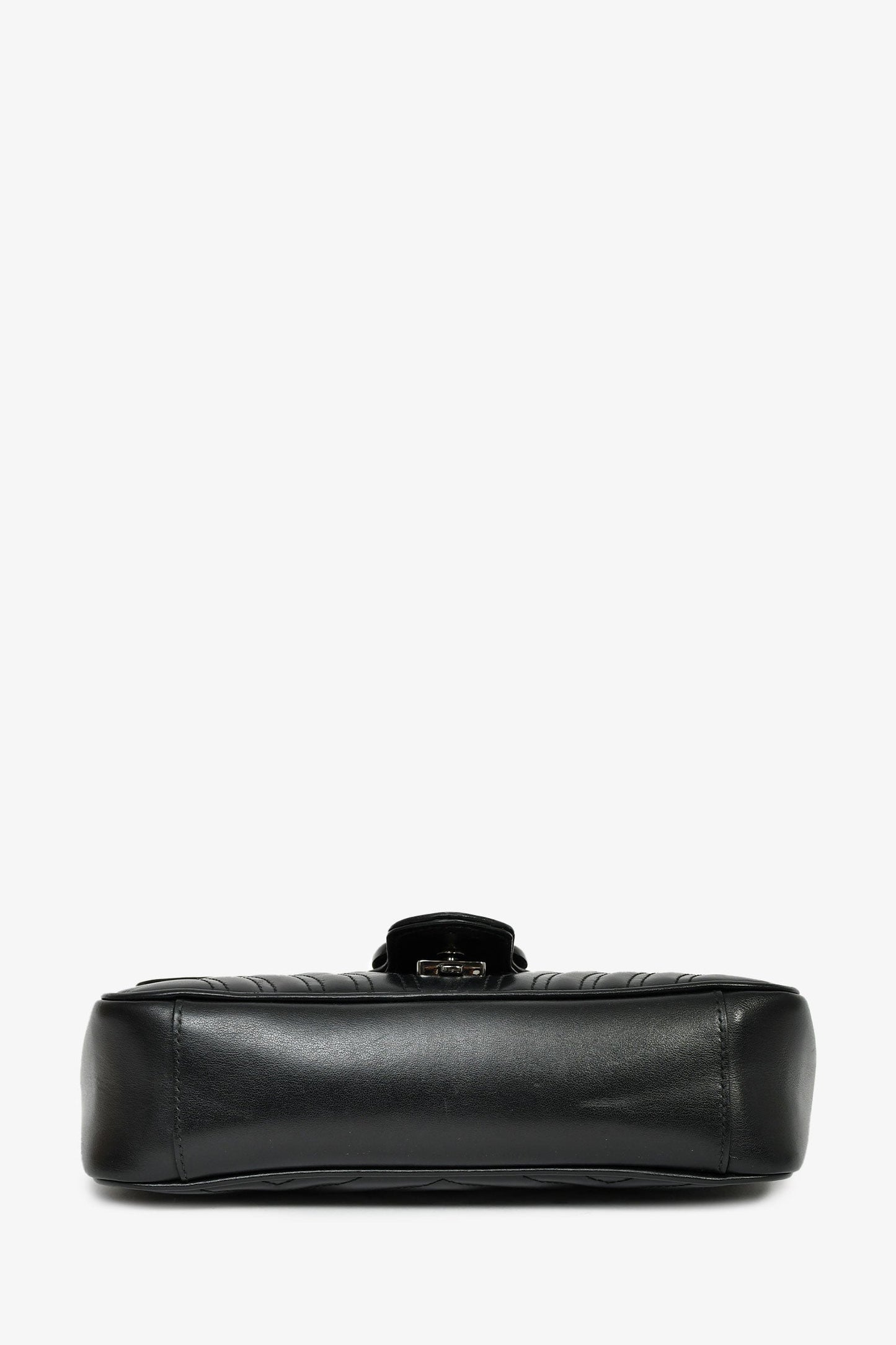 Gucci Black Leather Marmont Medium Shoulder Bag
