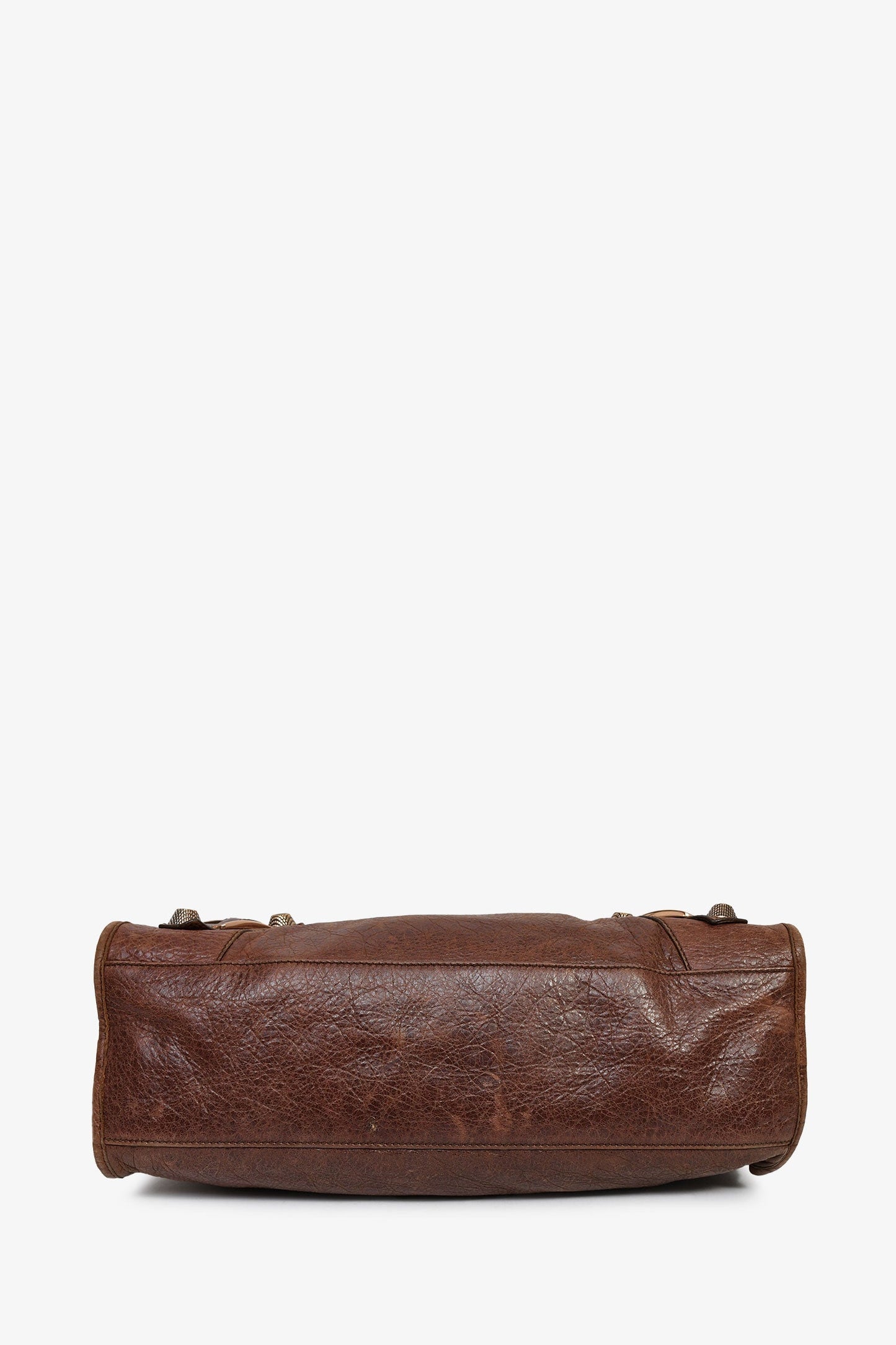 Balenciaga Vintage Rust Brown Leather City Bag RGHW