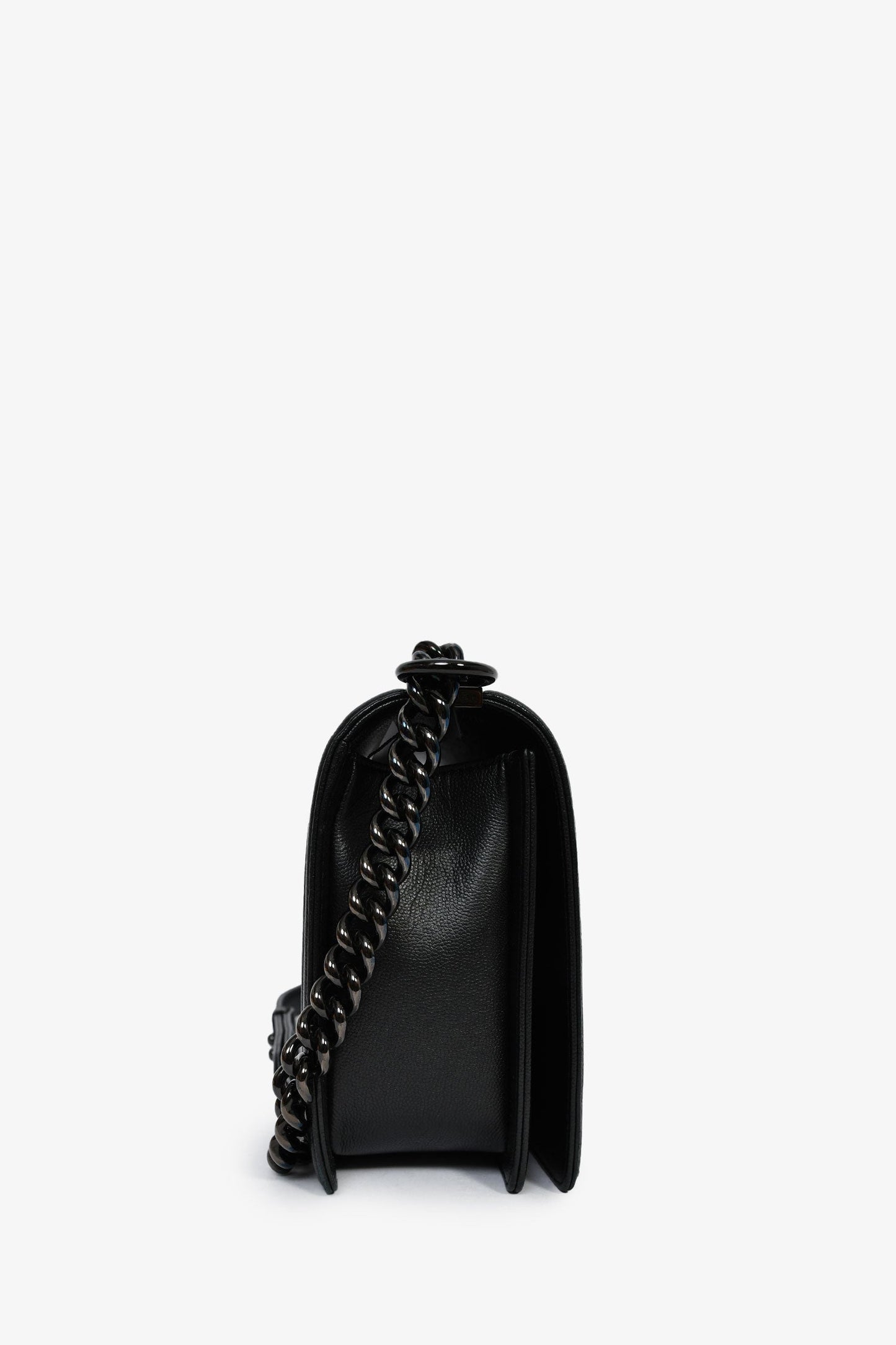 Chanel™ 2017 So Black Caviar Leather Large Boy Bag