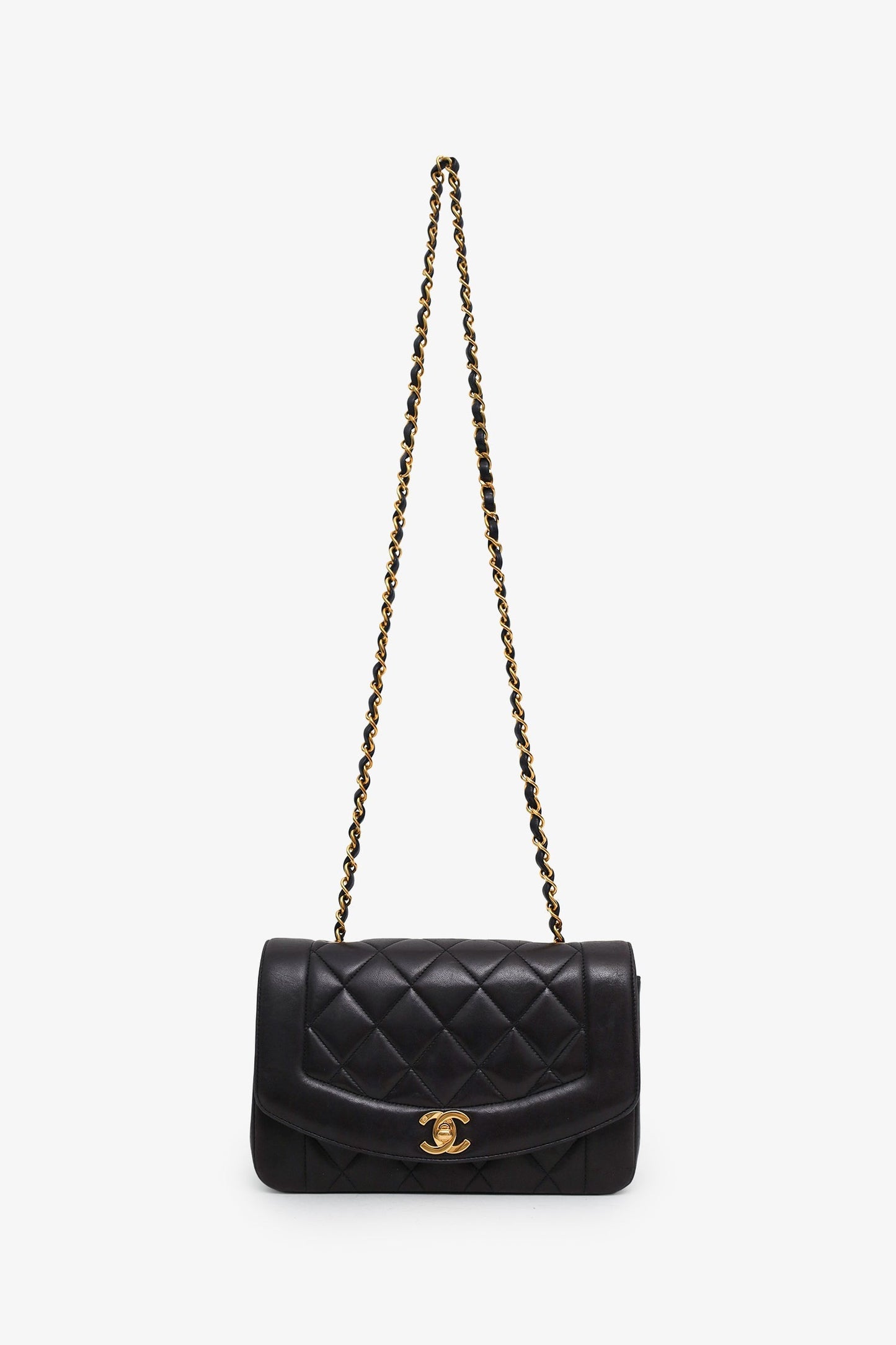 Chanel™ 1994-96 Brown Quilted Lambskin Small Diana Flap Bag