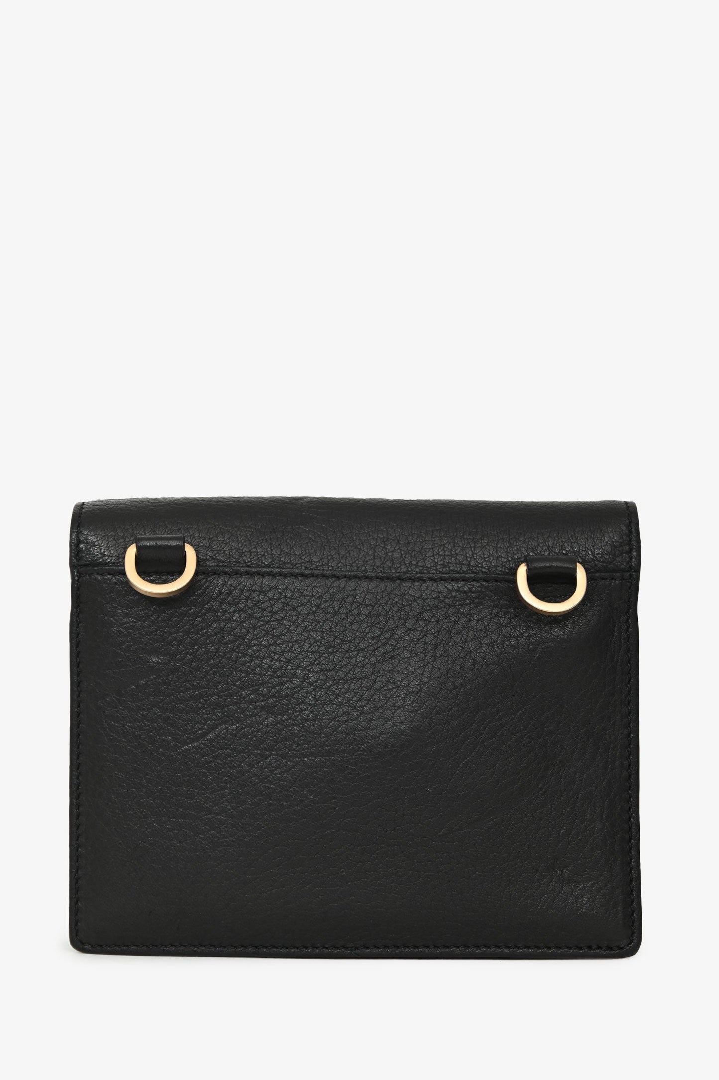 Versace Black Leather Medusa Flap Crossbody Bag