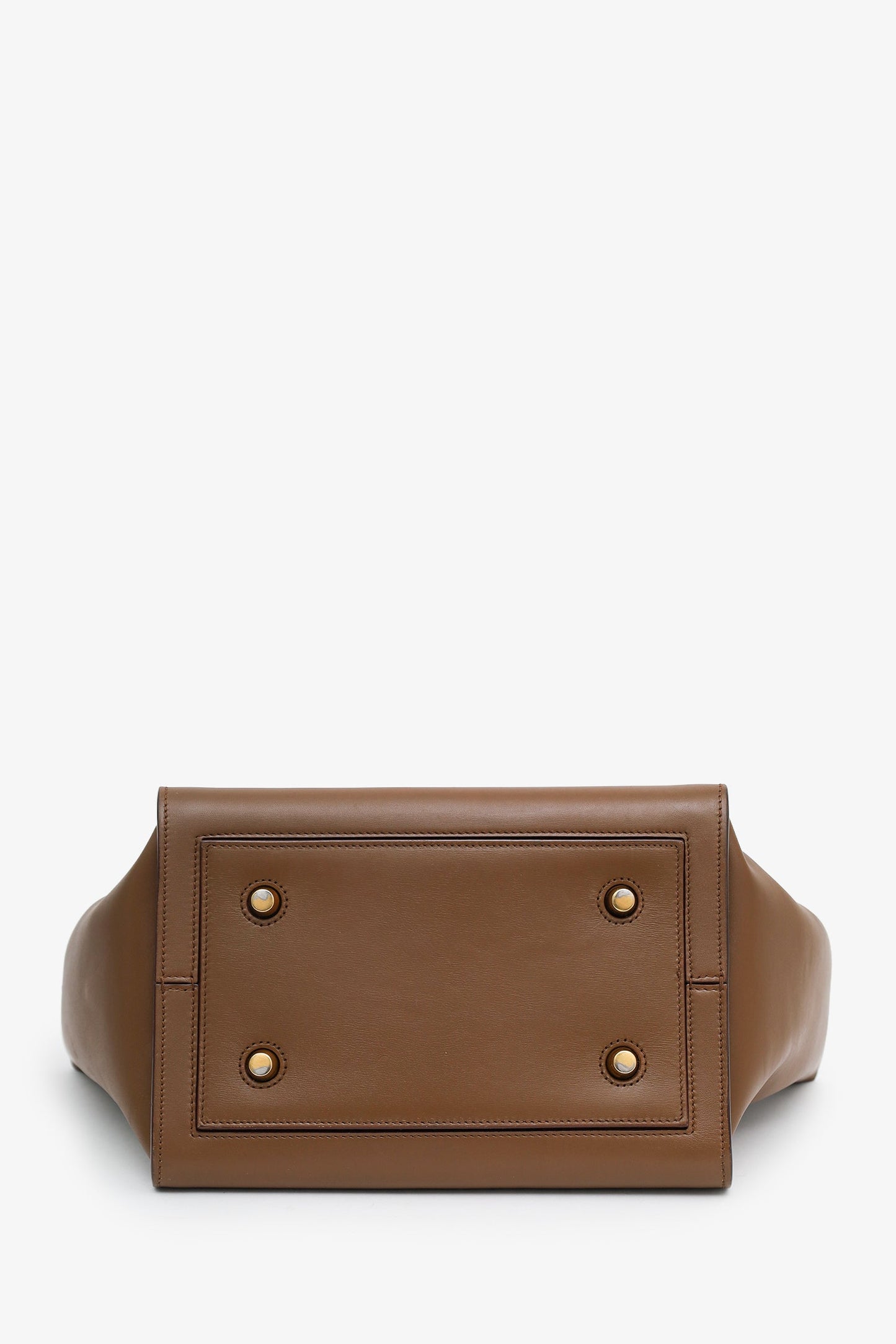 Celine Brown Calfskin Medium Tie Knot Tote Bag