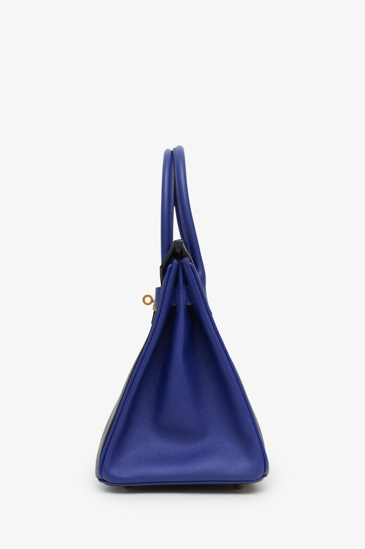 Hermès 2018 Special Order Black/Blue Epsom Leather Birkin 30