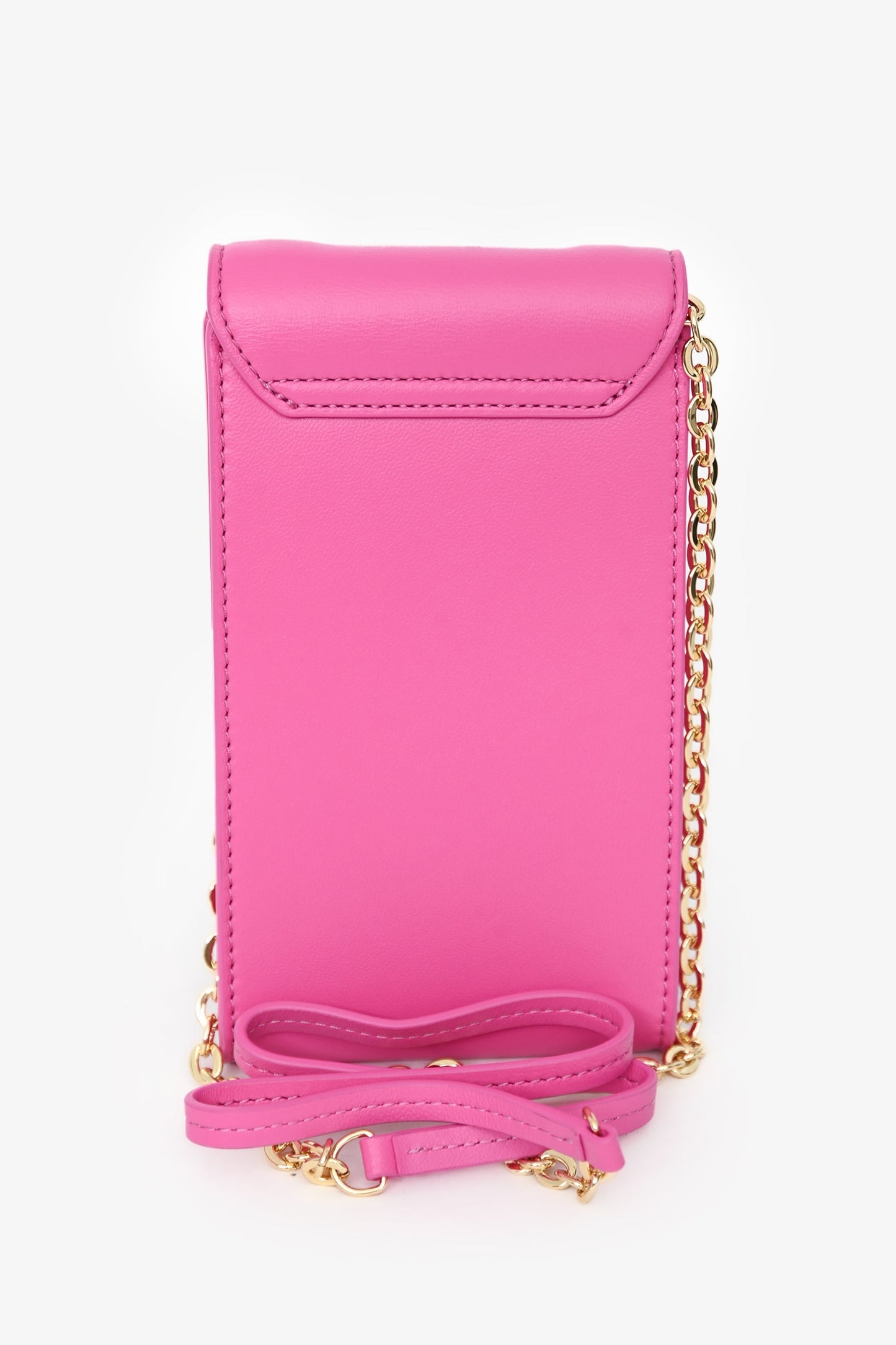 Maje Rose Fuschia Leather Phone Pouch