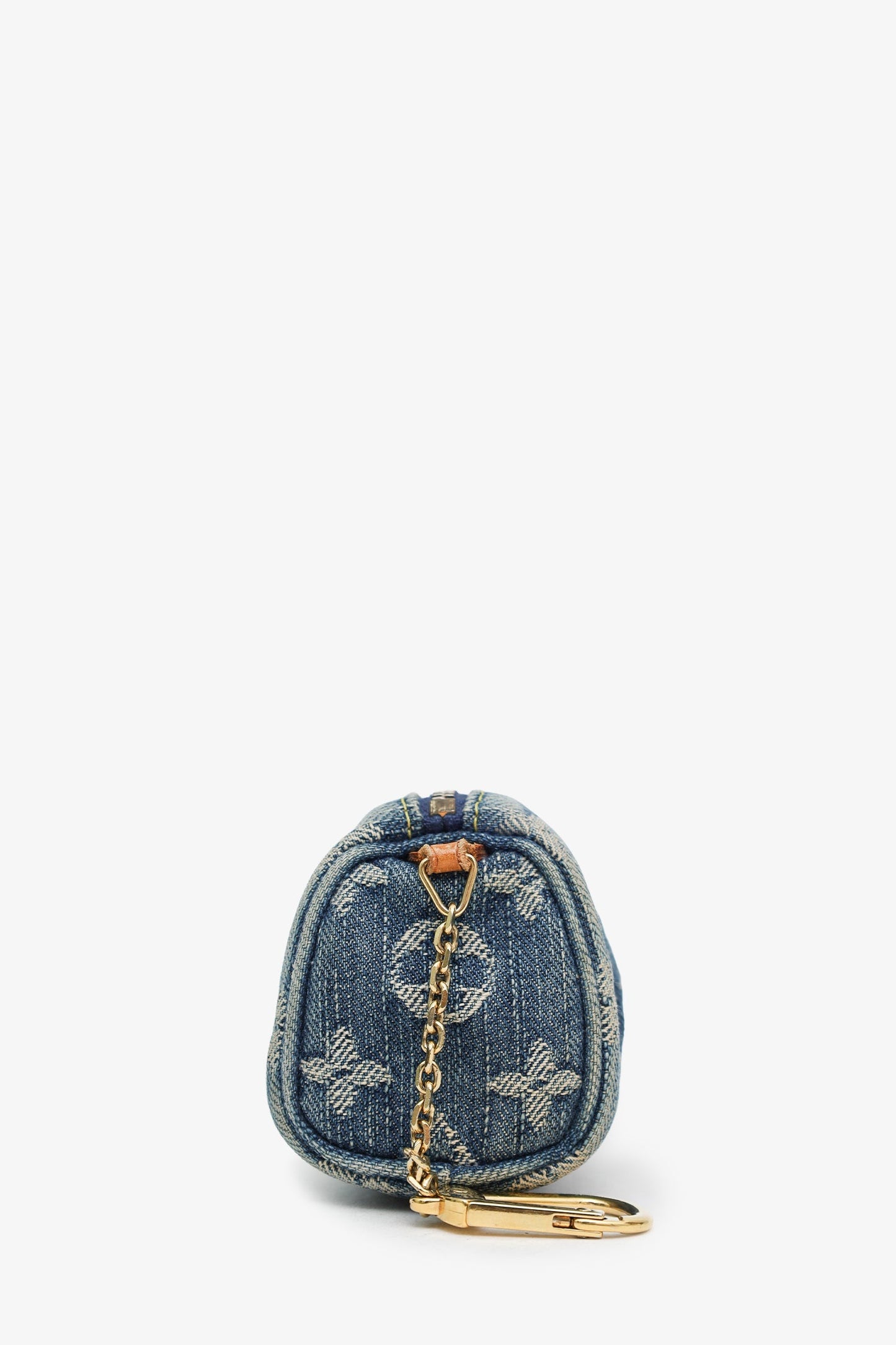 Louis Vuitton Blue Monogram Denim Mini Speedy Bag Charm