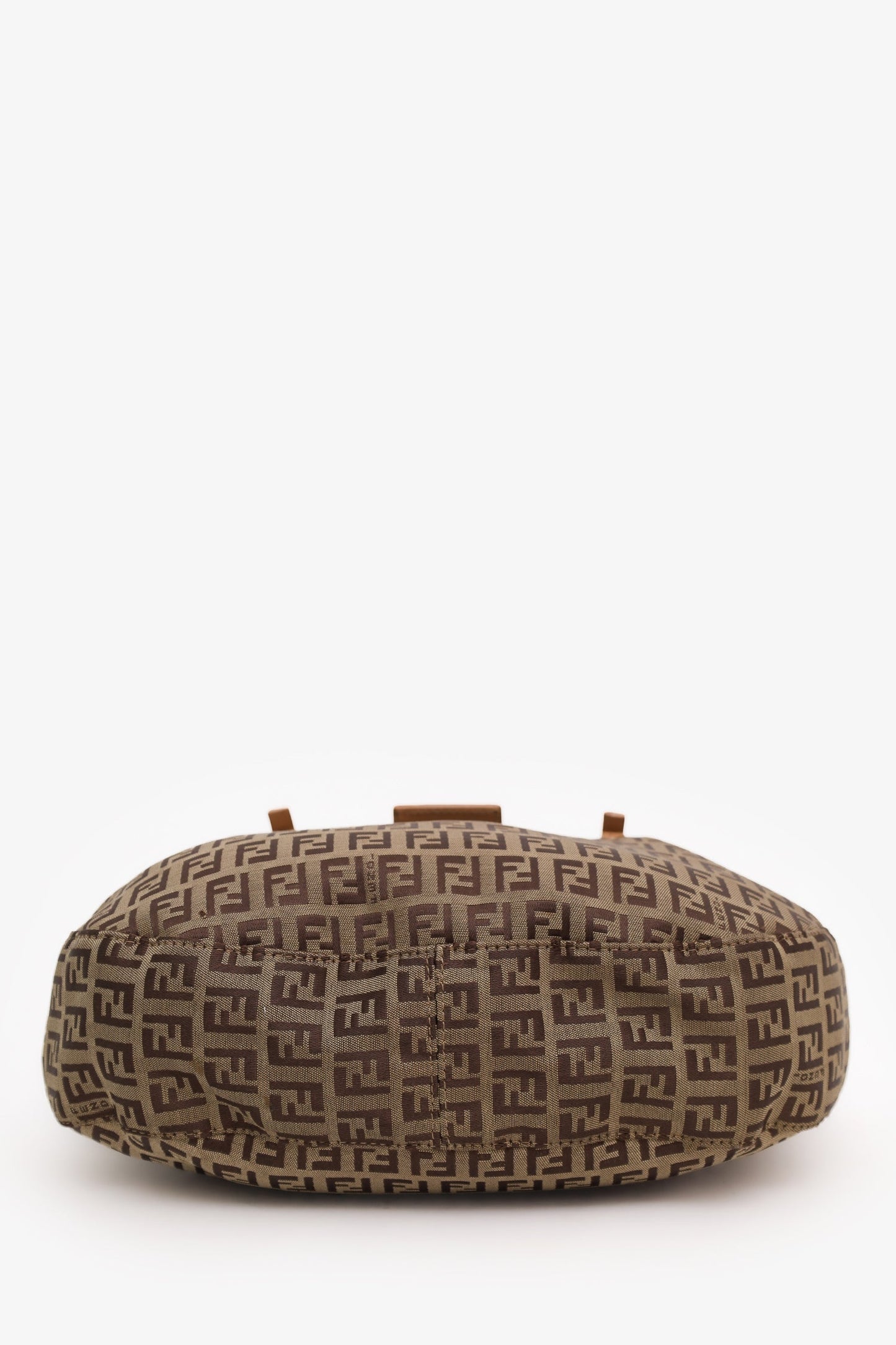 Fendi Beige FF Zucca Canvas Double Handle Bag