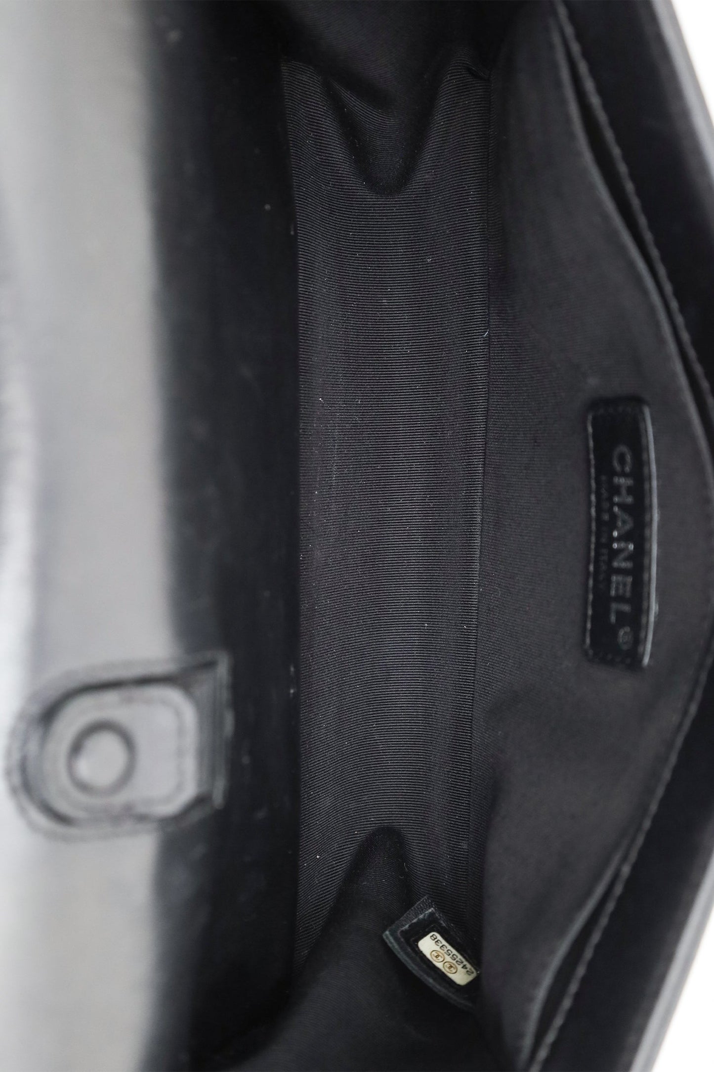 Chanel™ 2017-2018 Black Lambskin LED Medium Boy Bag