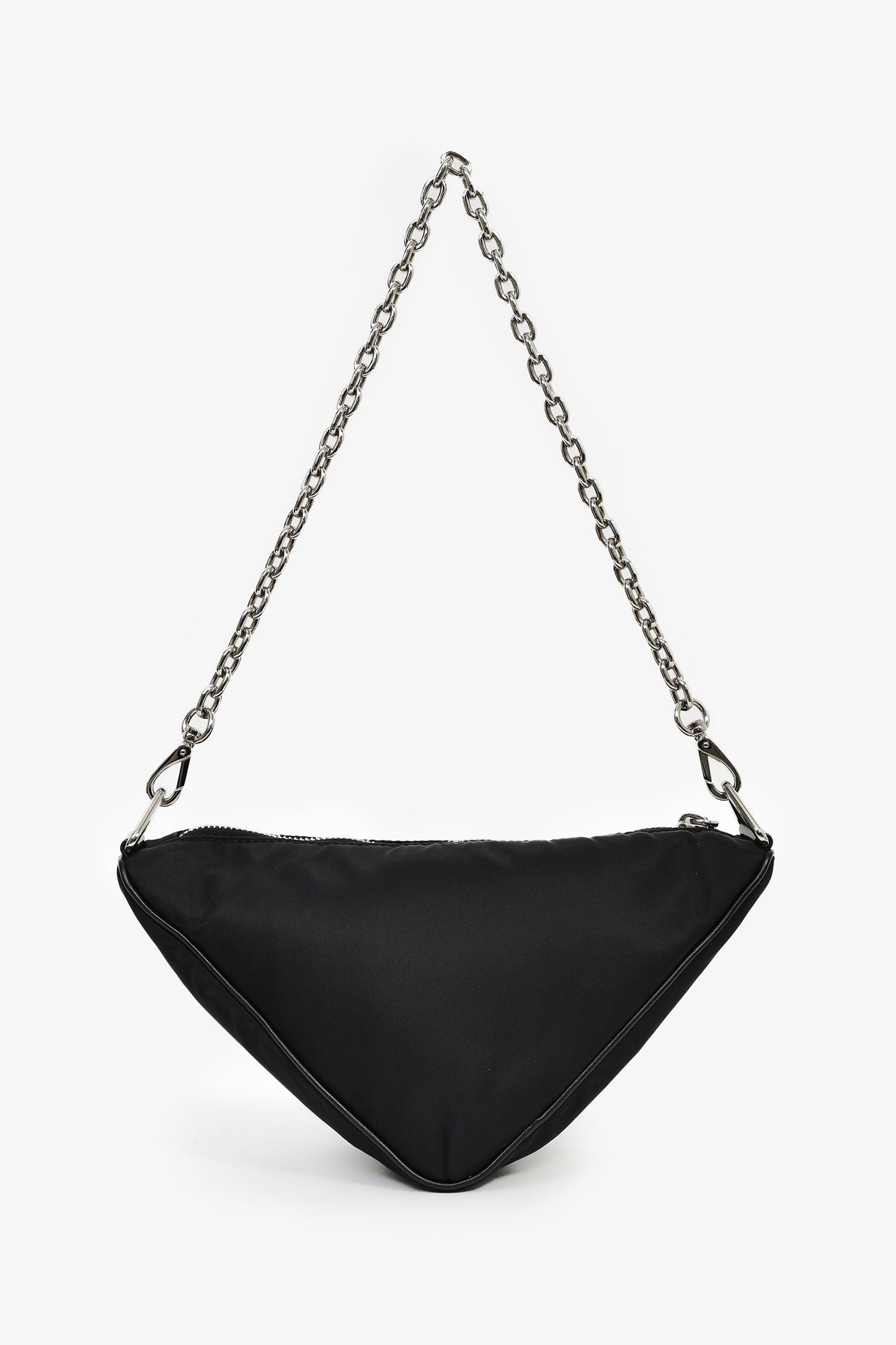 Prada Black Nylon 2005 Re-Edition Crossbody Triangle Shape