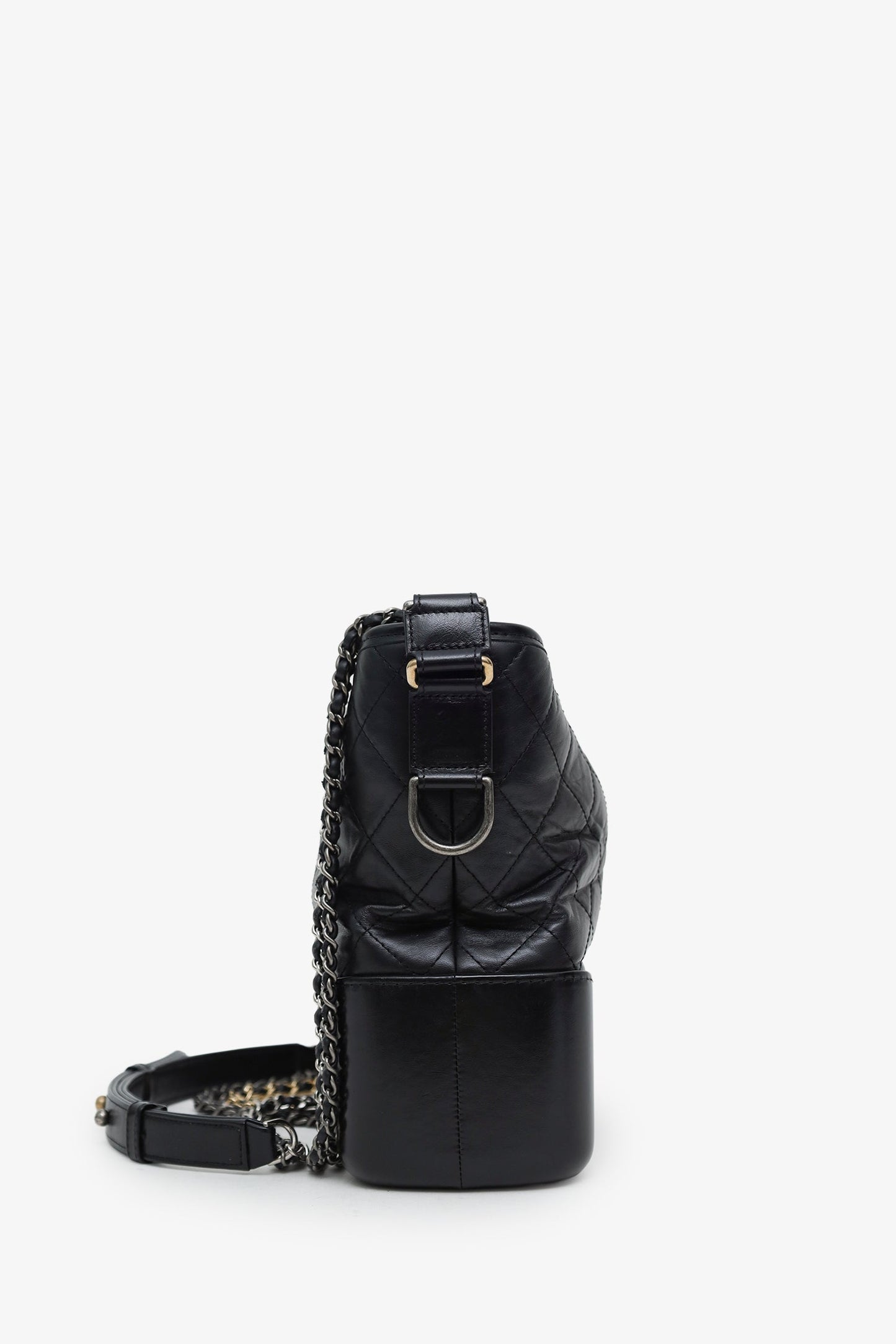 Chanel™ 2018 Black Quilted Calfskin Medium Gabrielle Crossbody Bag