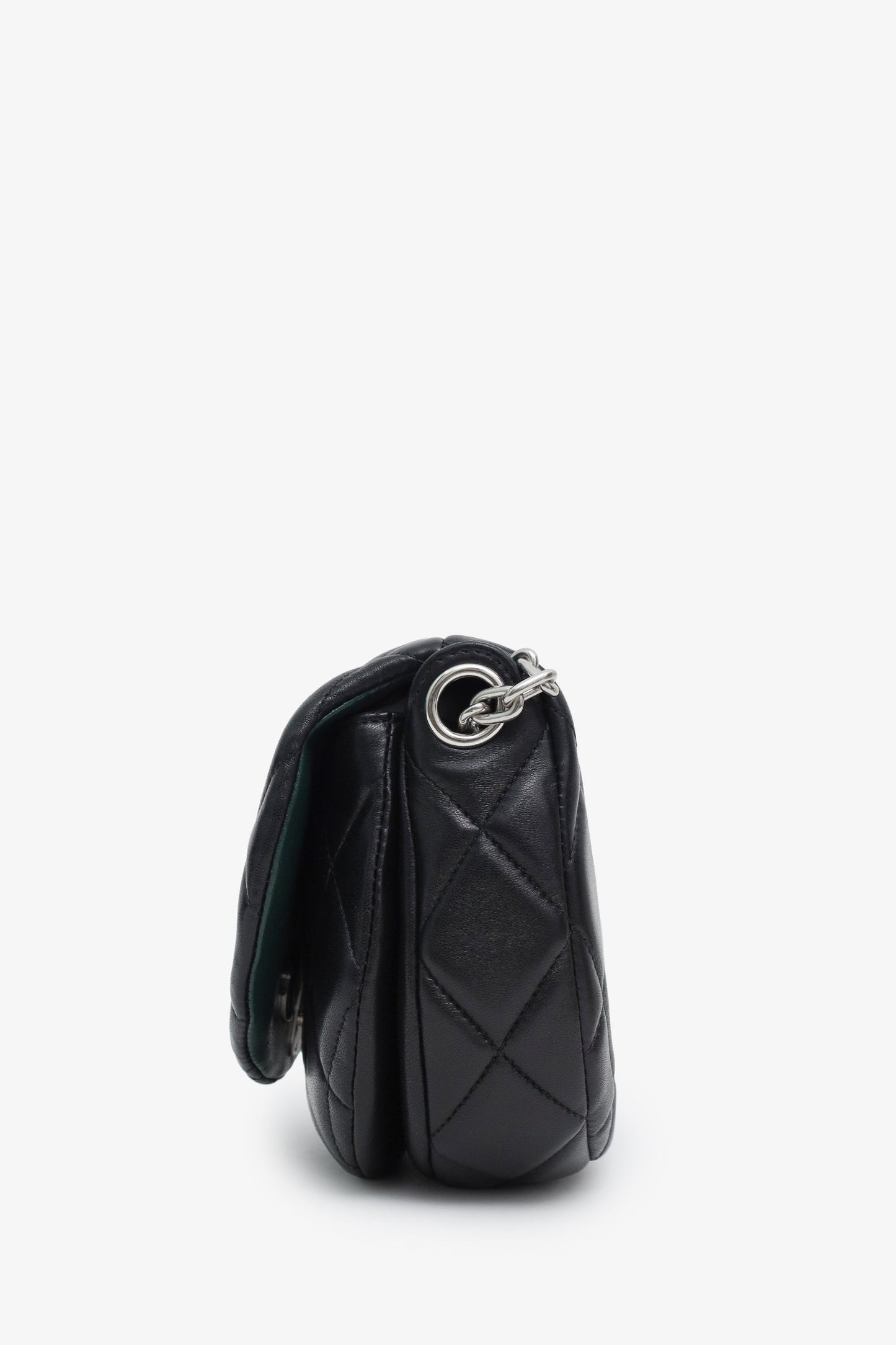 Burberry Black Quilted Leather Rocking Horse Crossbody Bag SHW