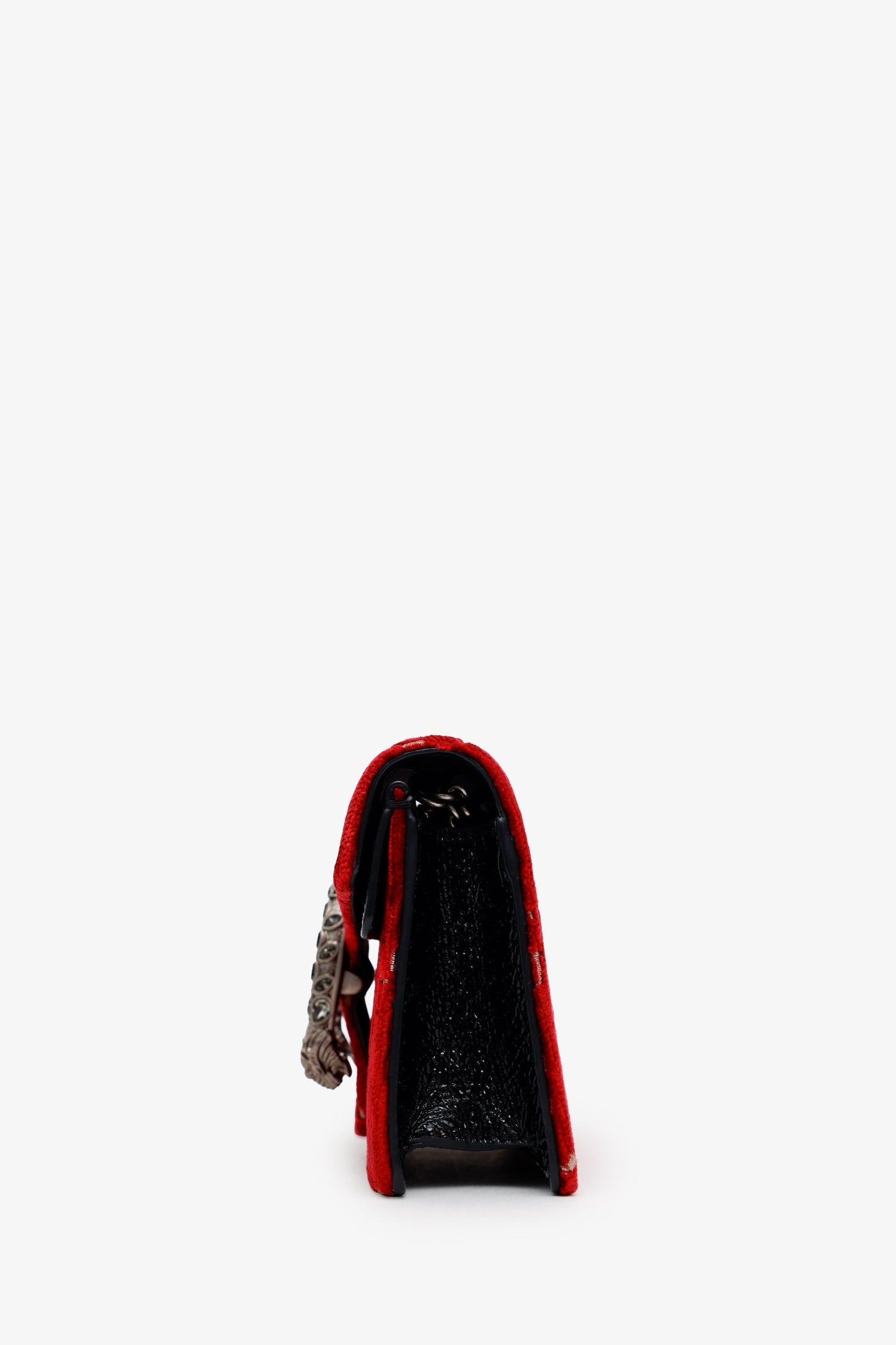 Red Suede GG Dionysus Super Mini Bag
