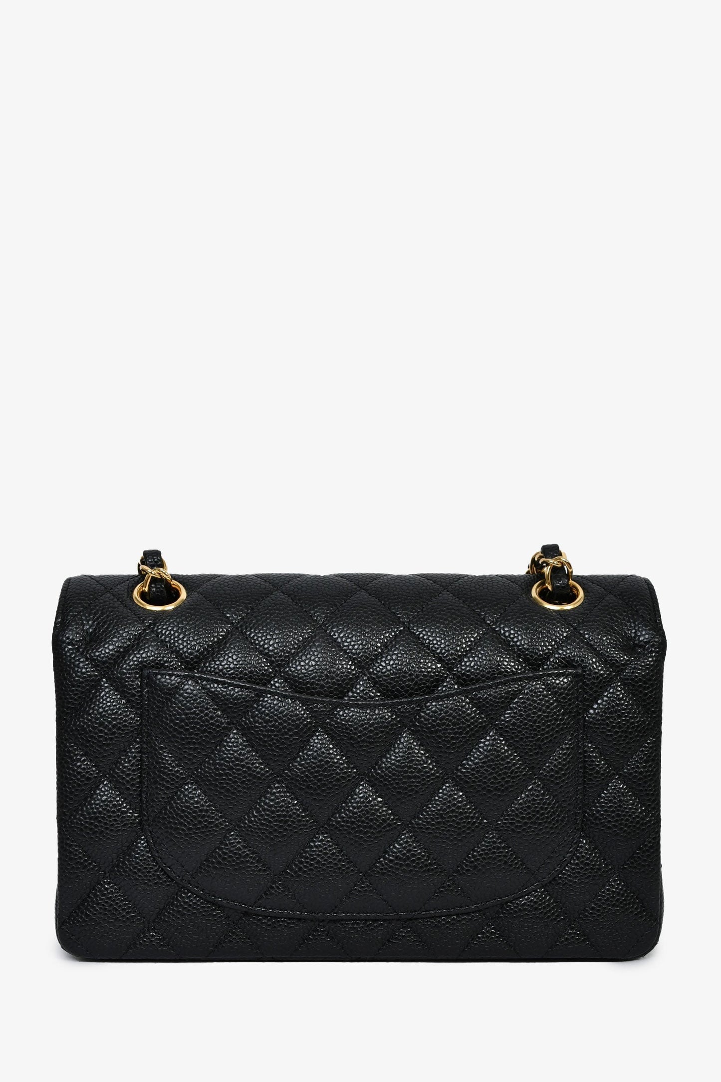 Chanel™ 2019 20 Black Caviar Leather Small Classic Double Flap GHW