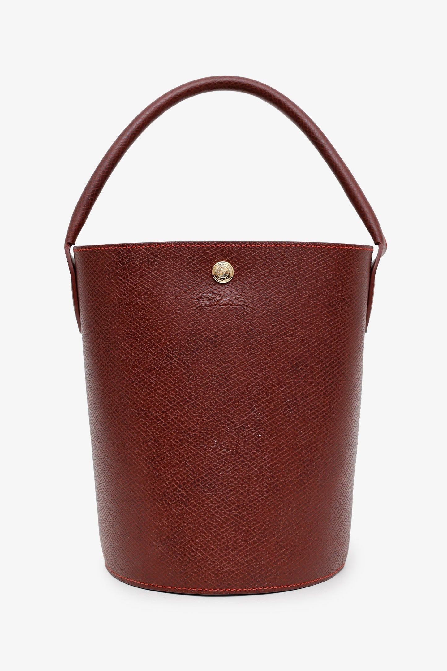 Longchamp Burgundy Leather Épure S Bucket Bag