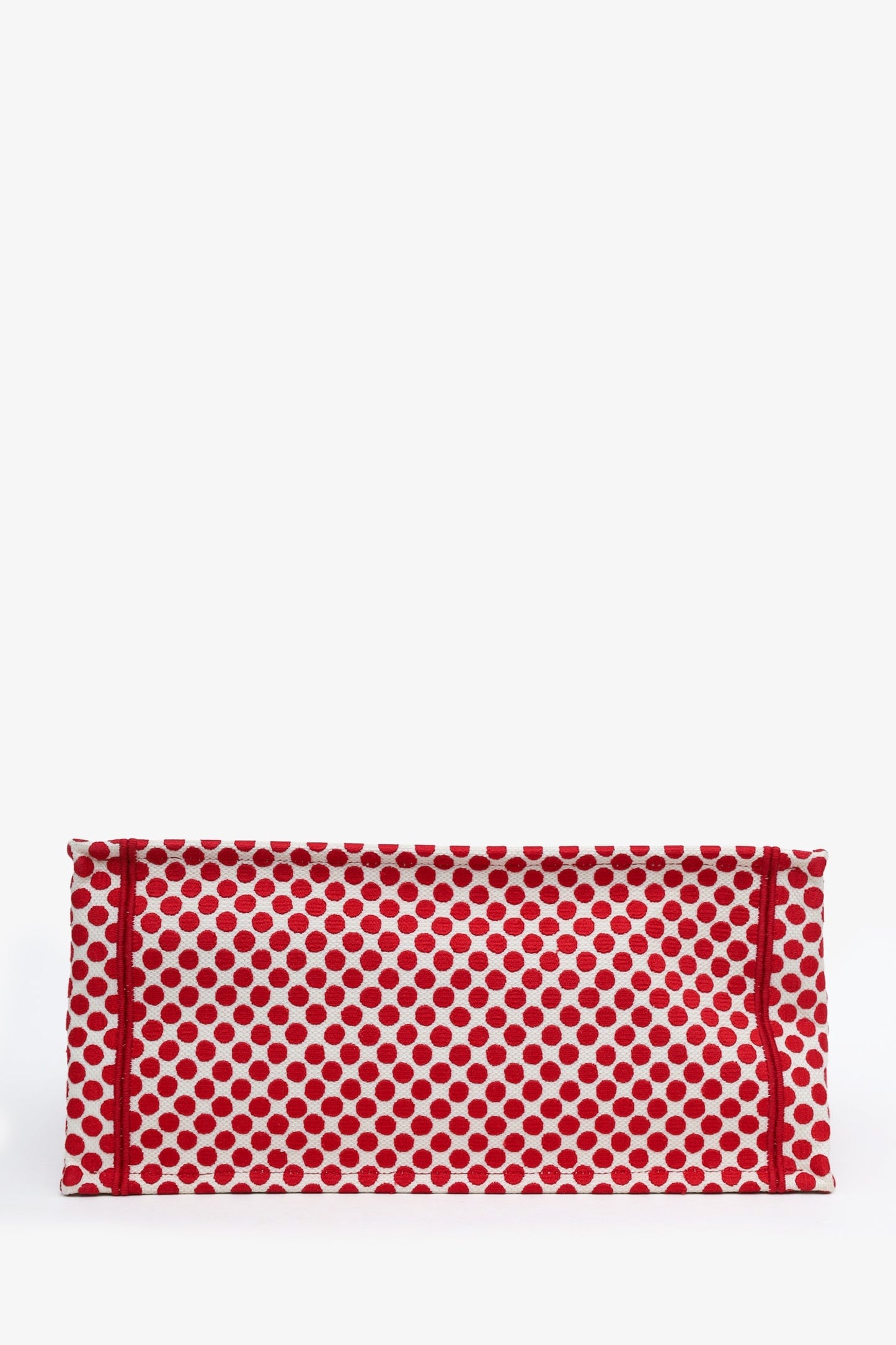 Christian Dior Red Canvas Dior Amour Polka Dot Medium Book Tote