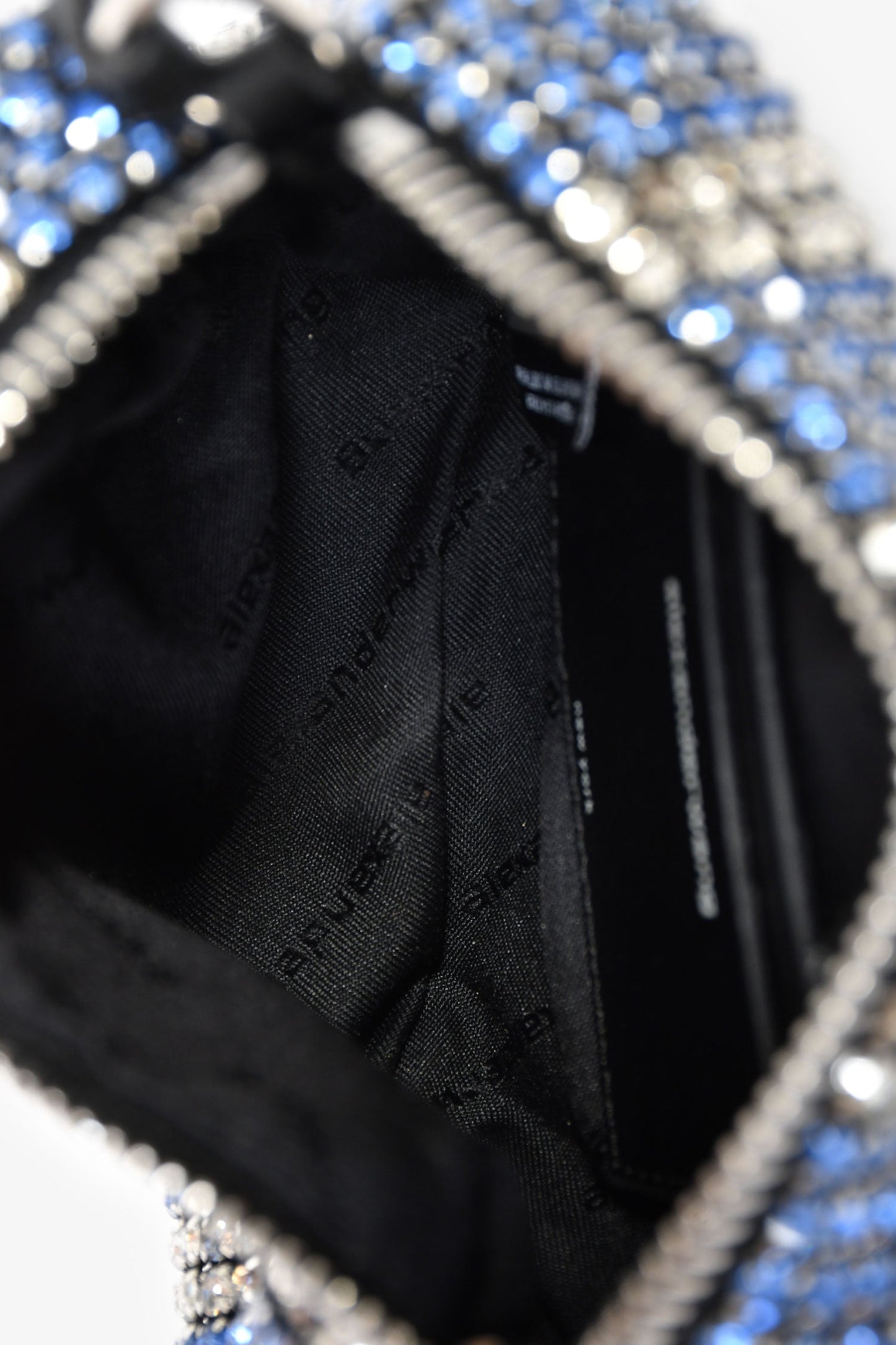 Alexander Wang Blue Small Heiress Crystal Mesh Pouch