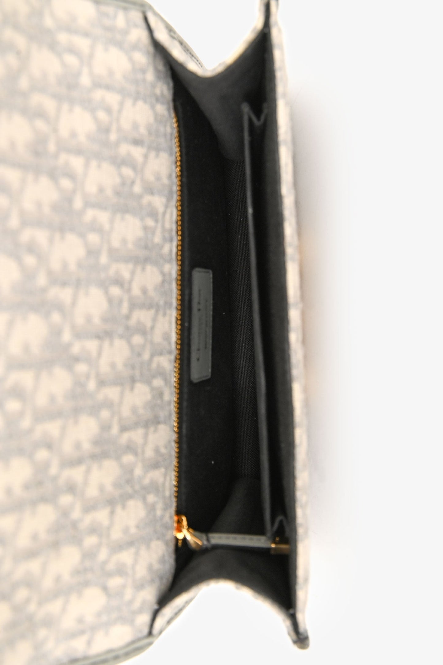Christian Dior 2022 Grey Leather Oblique '30 Montaigne' Shoulder Bag