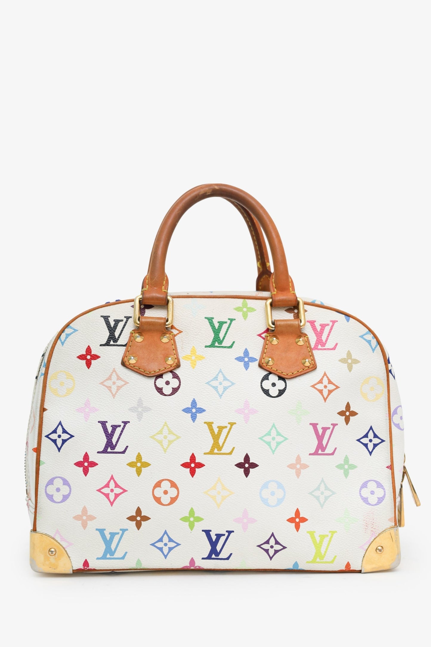 Louis Vuitton x Takashi Murakami White Multicolour Top Handle Bag