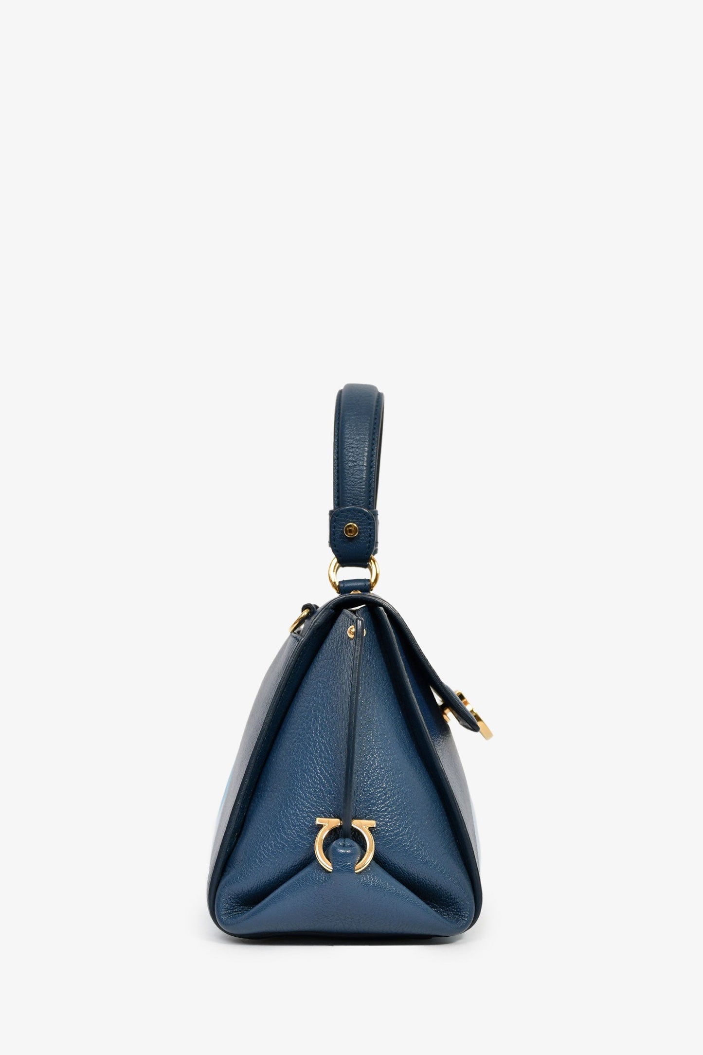 Salvatore Ferragamo 2016 Blue Sofia Leather Shoulder Bag