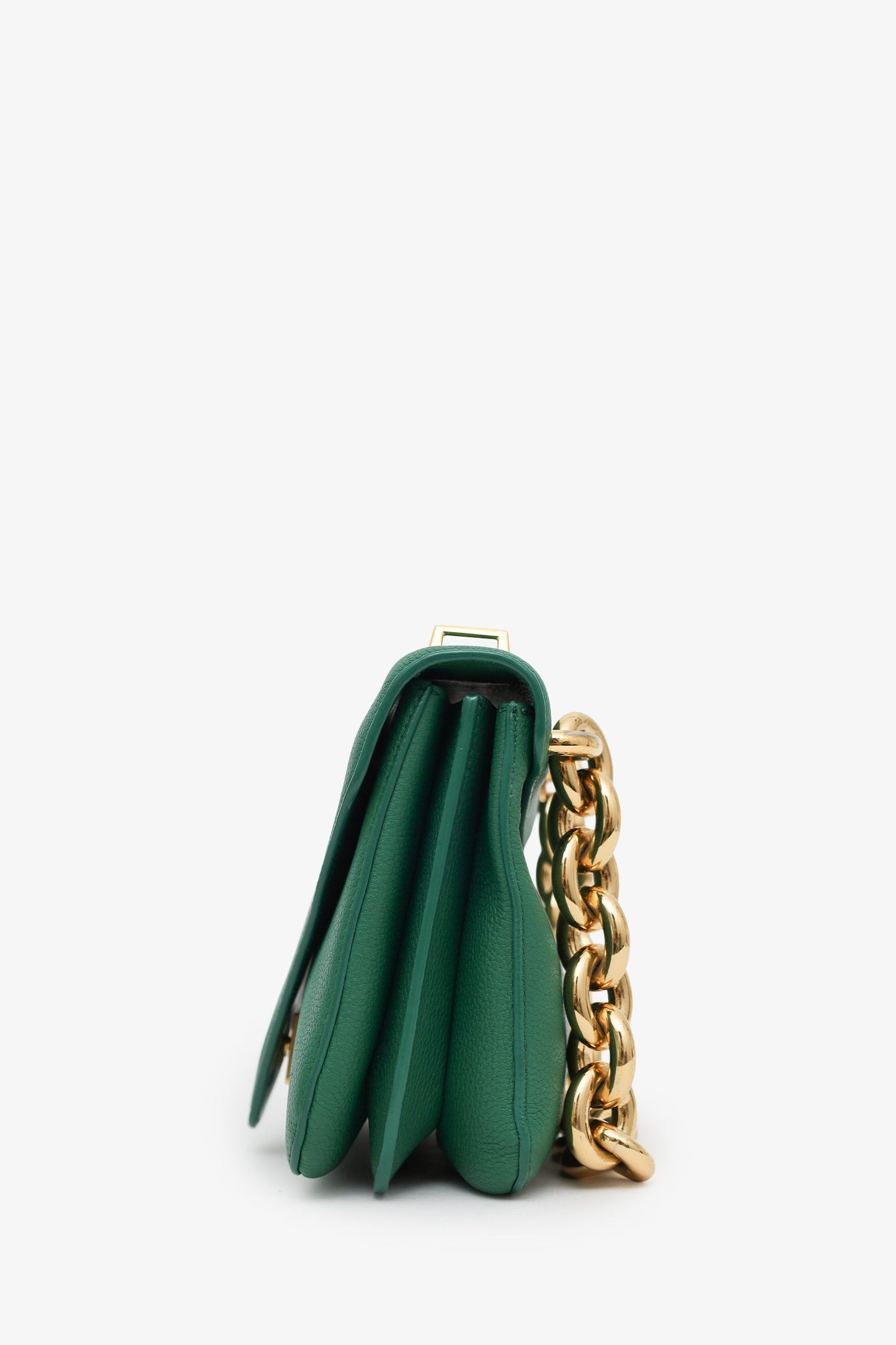 Bottega Veneta Green/Gold Mount Envelope Crossbody Bag