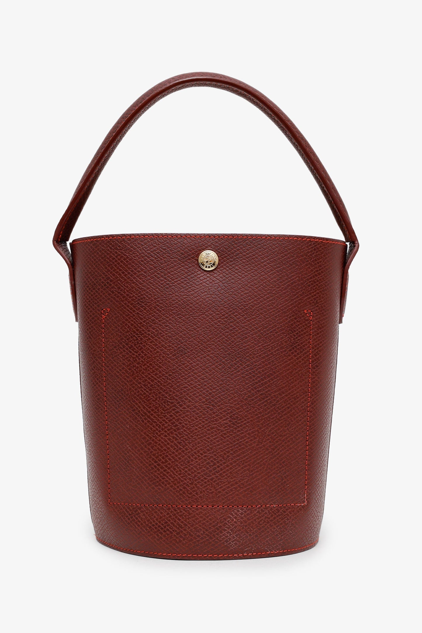 Longchamp Burgundy Leather Épure S Bucket Bag