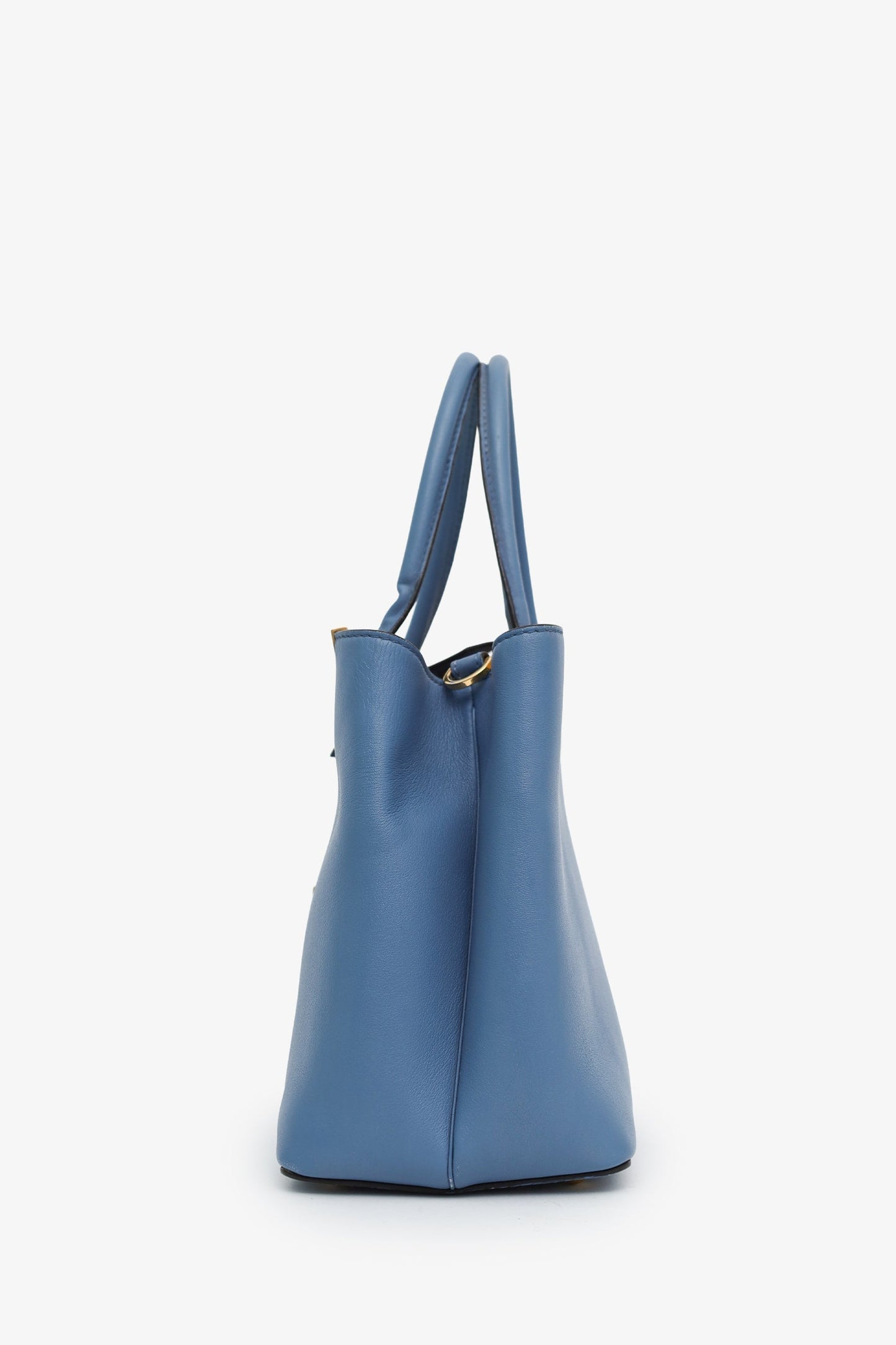 Fendi Blue Leather 2jours Top Handle With Strap