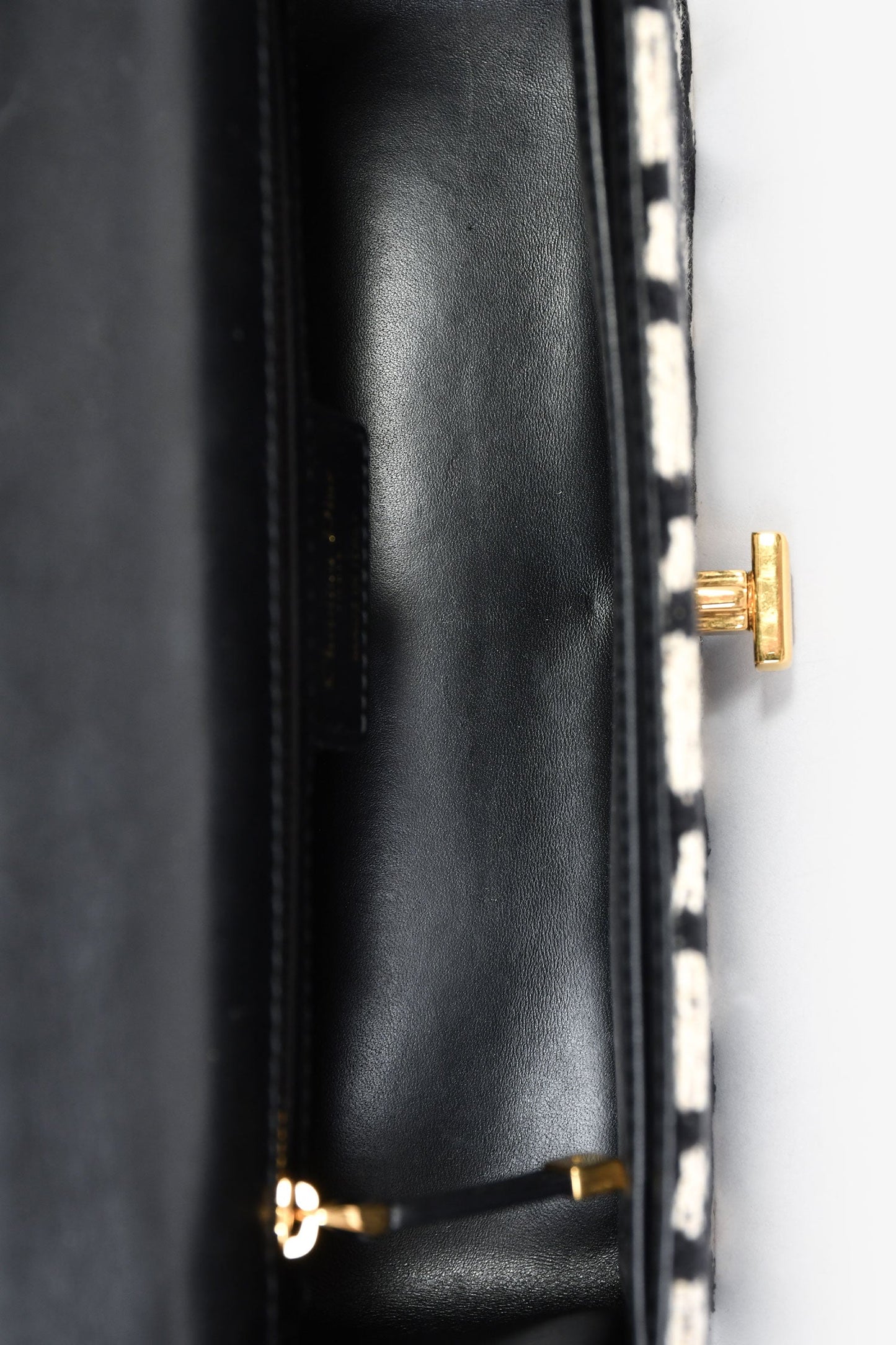 Christian Dior 2021 Black/White Herringbone 'Caro' Shoulder Bag