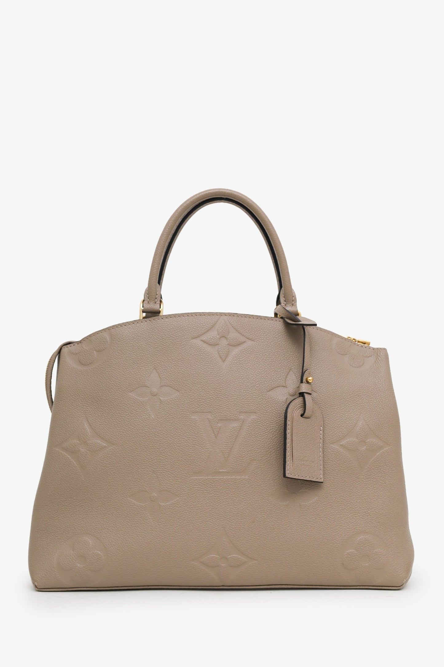 Louis Vuitton Taupe Monogram Empreinte Leather Grand Palais Top Handle Bag
