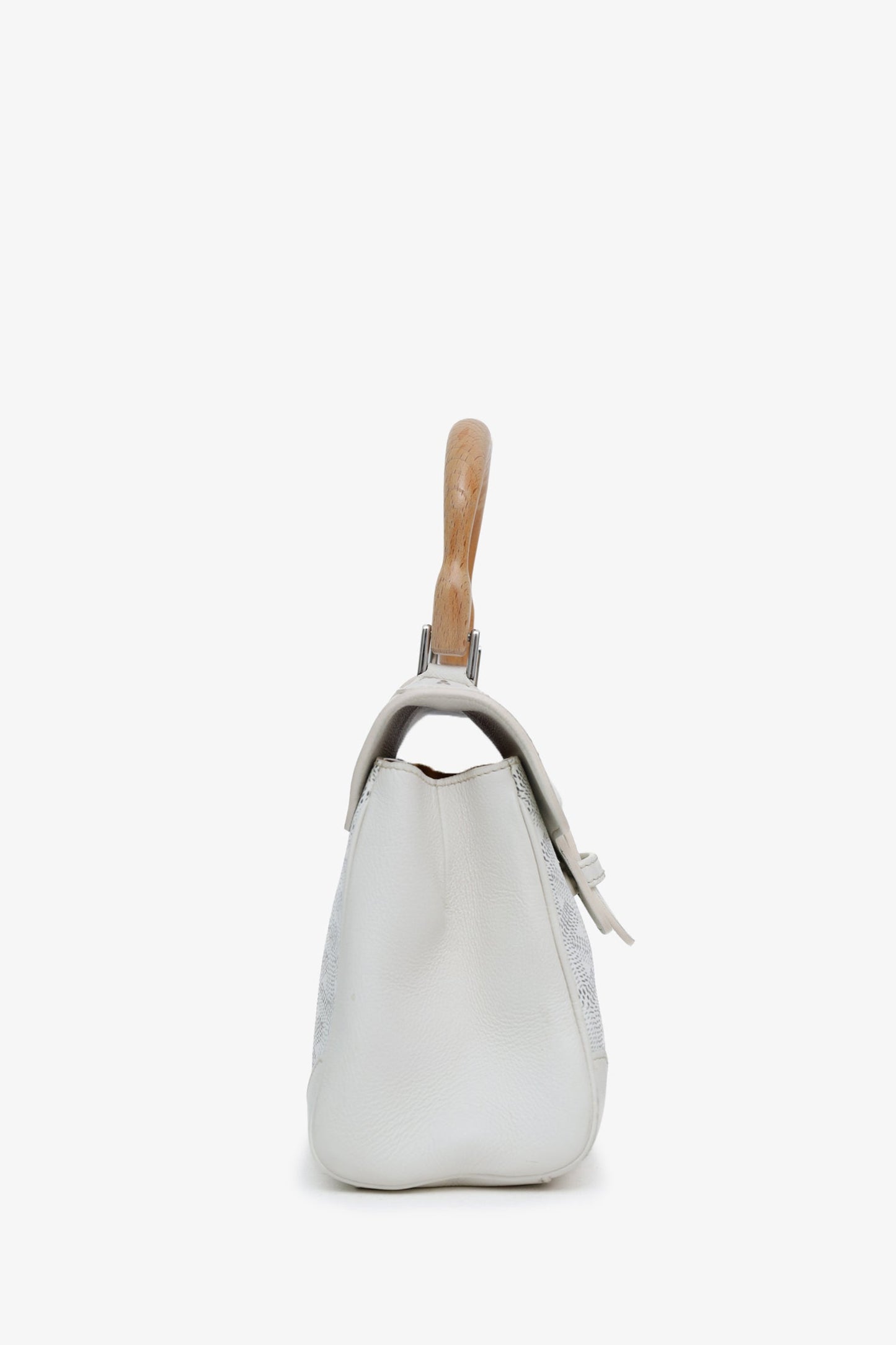 Goyard White Goyardine Mini Saigon Bag With Strap