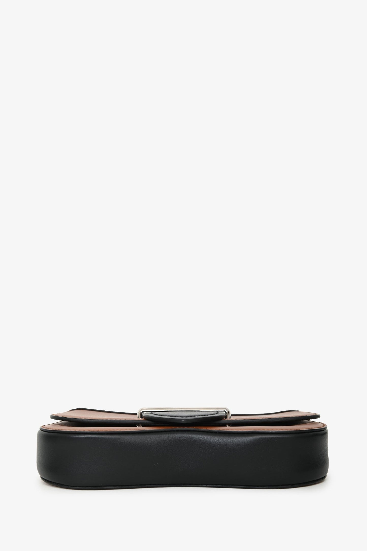 Prada 2019 Black/Brown Leather Small City Calf Sidonie Chain Shoulder Belt Bag