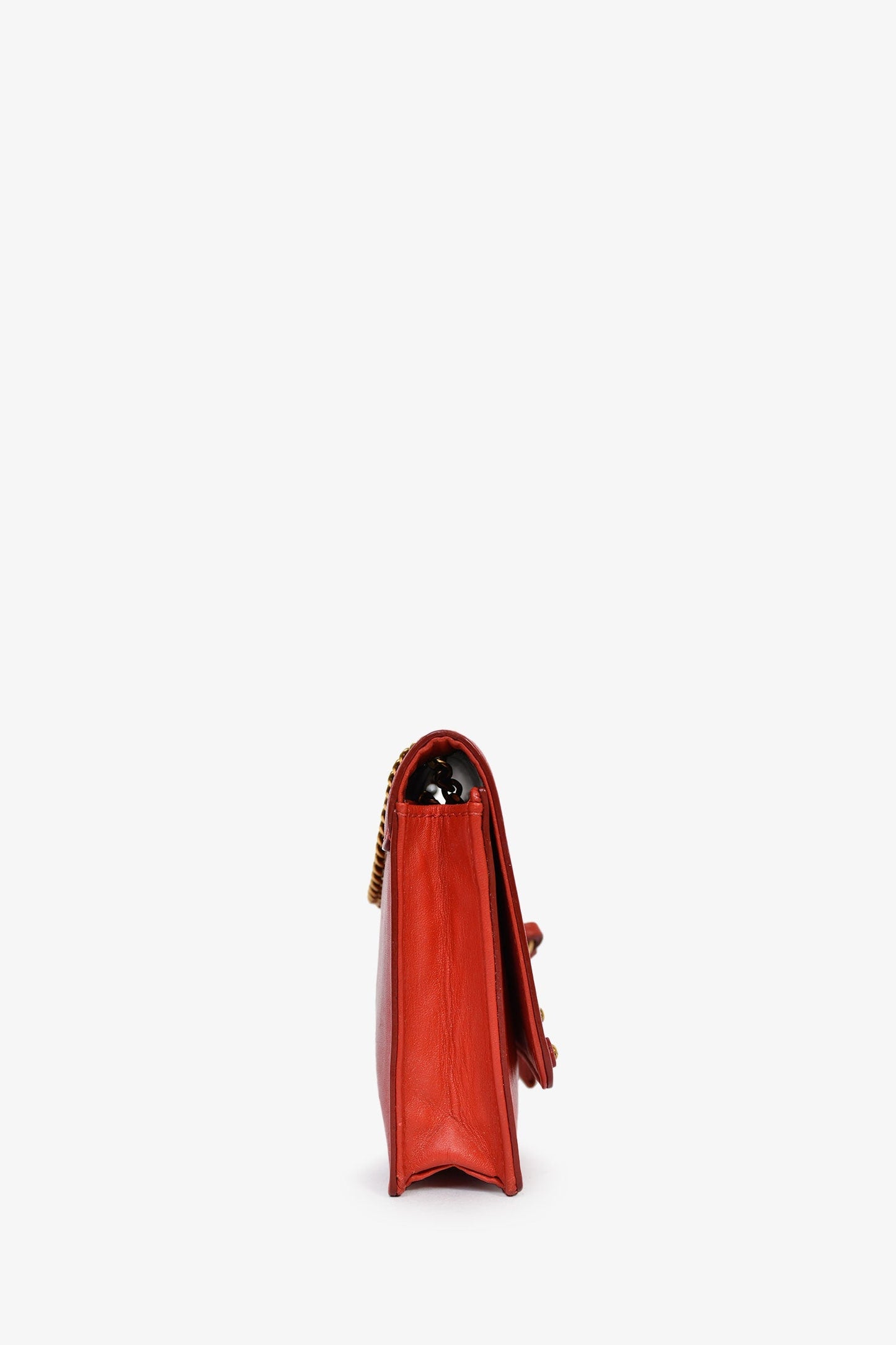 Chloe Red Leather 'Aby' Wallet on Chain